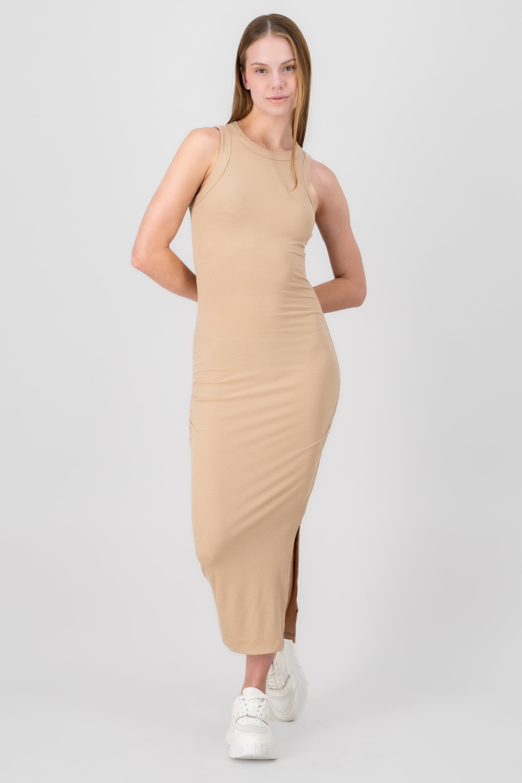 Ribbed Maxi Dress NUDE