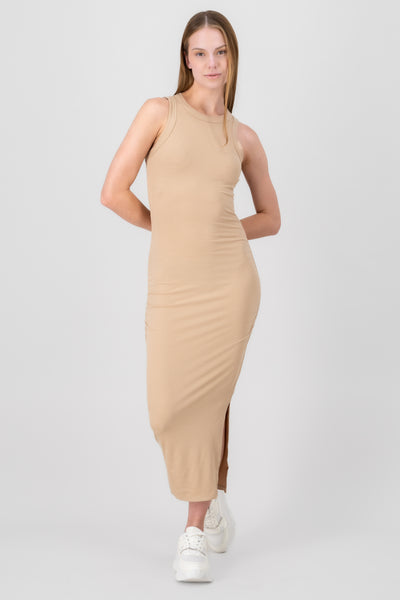 Ribbed Maxi Dress NUDE