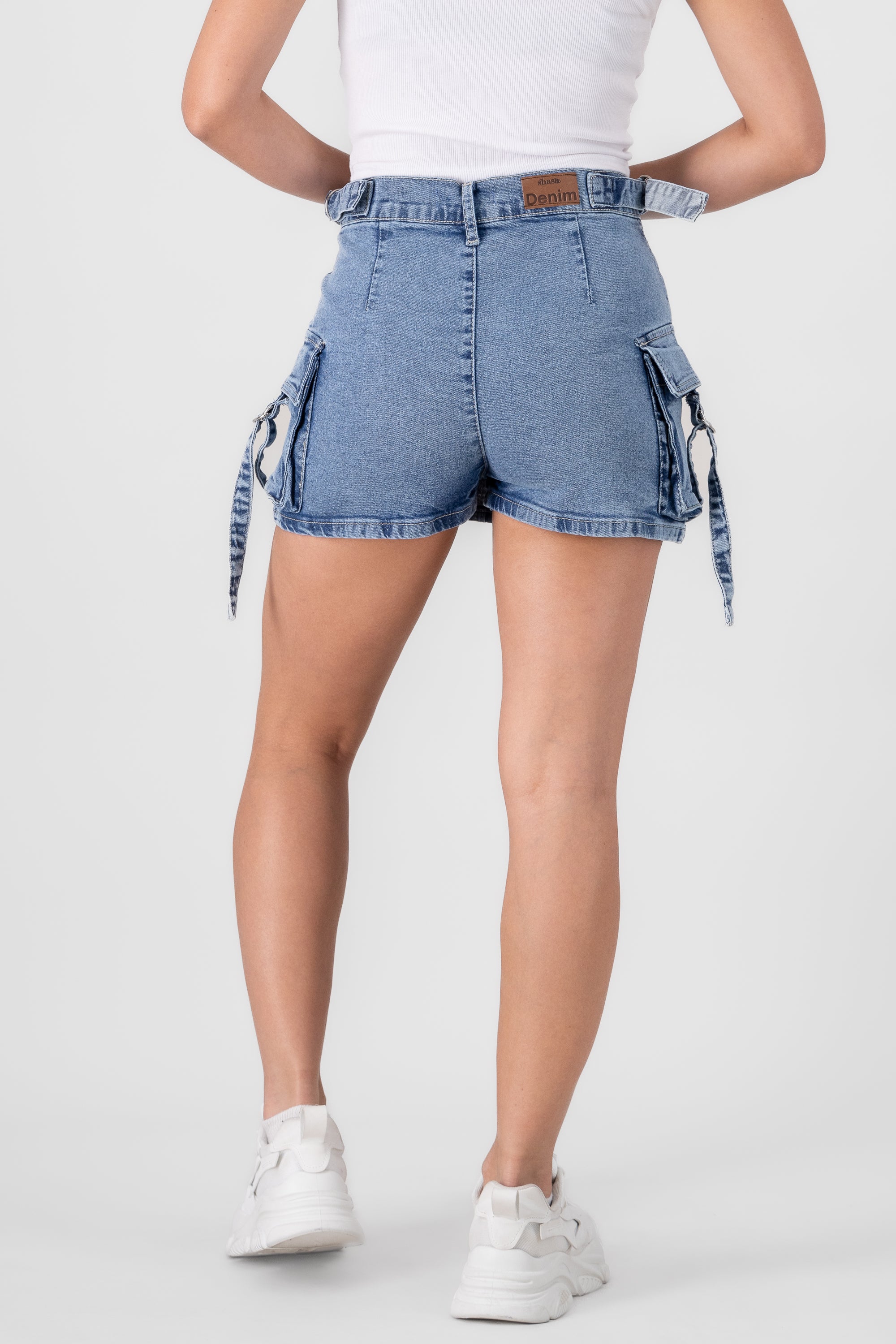 Denim Cargo Skort MEDIUM ACID WASH