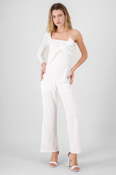 Bow Detail Jumpsuit WHITE