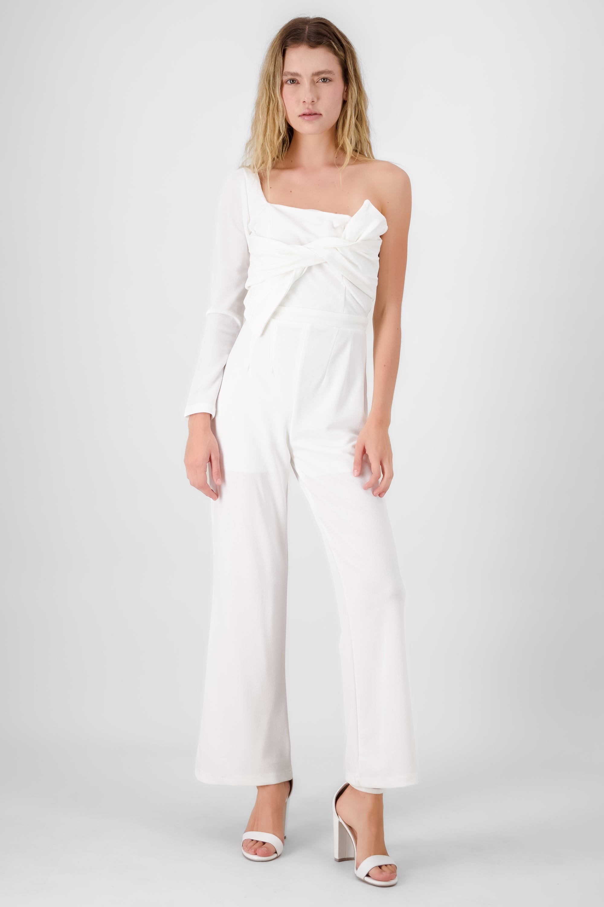 Bow Detail Jumpsuit WHITE