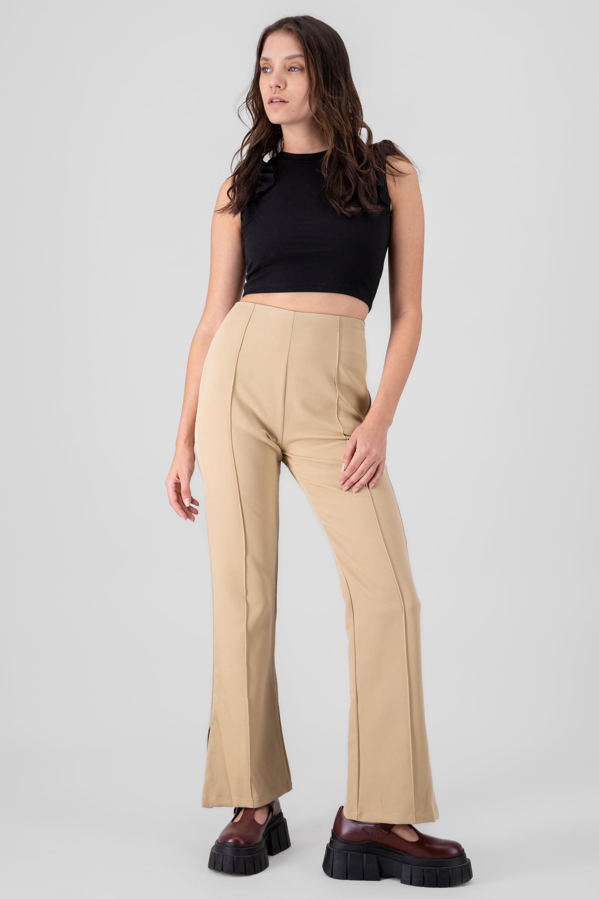 Solid Flared Pants SAND