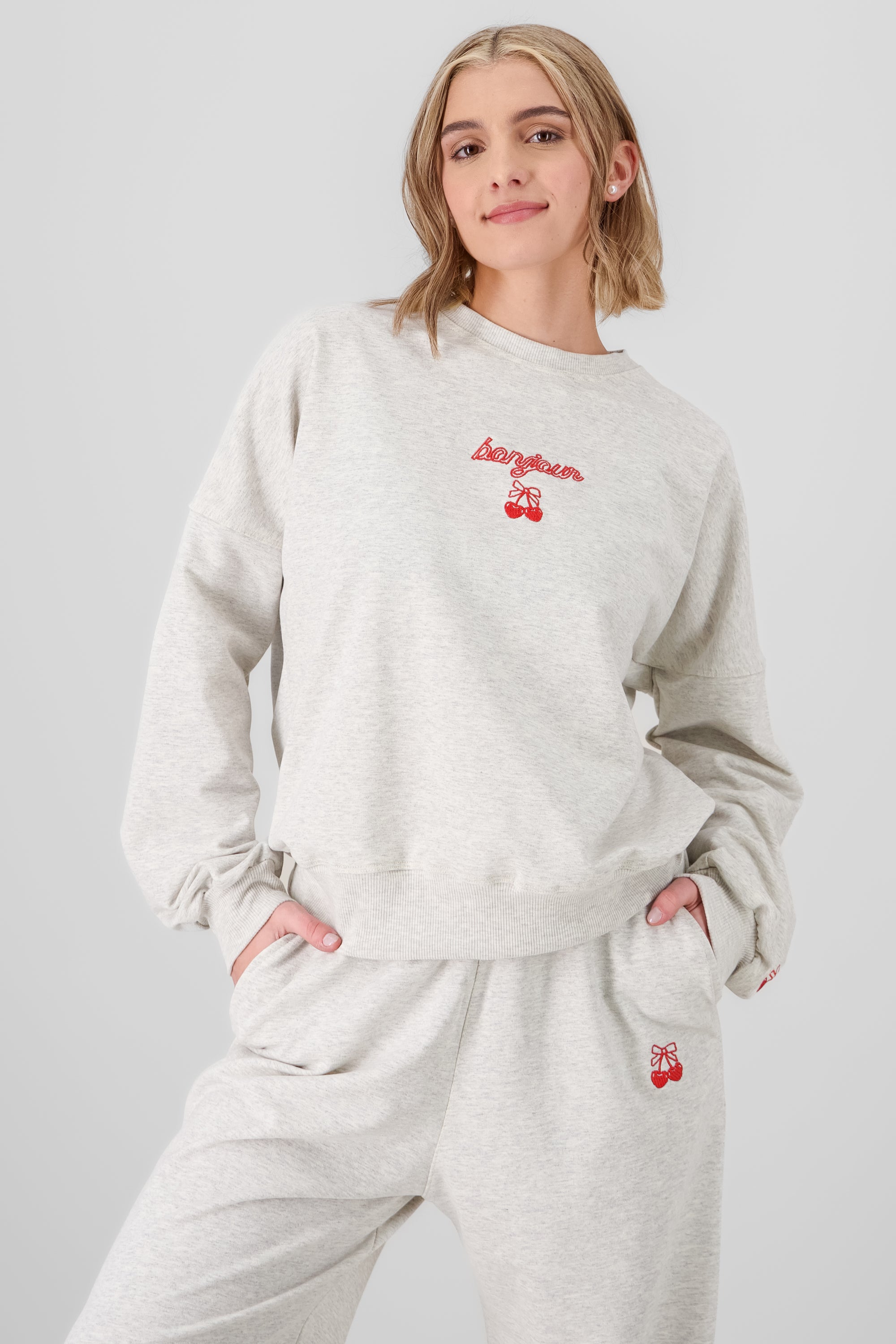 Cherry Sweatshirt HEATHER GRAY