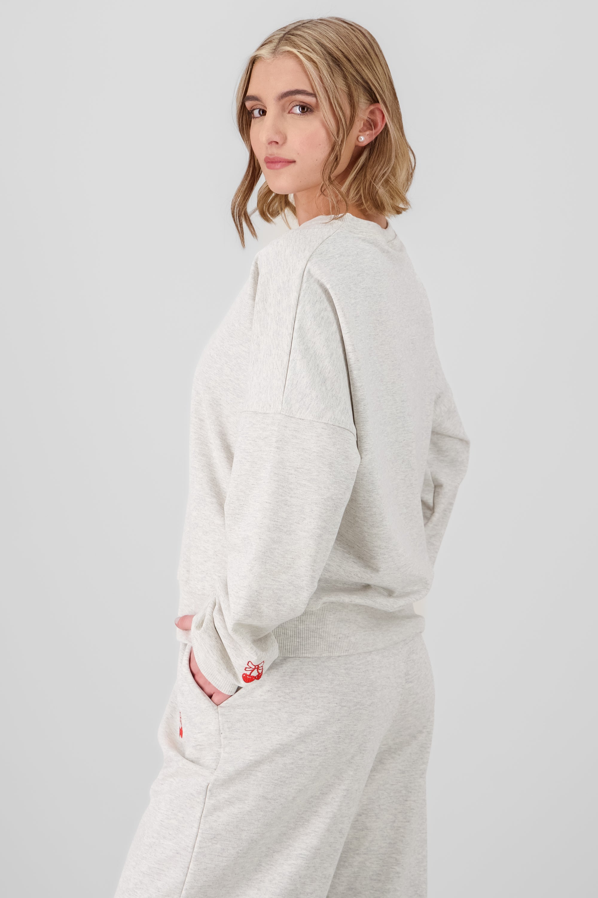 Cherry Sweatshirt HEATHER GRAY