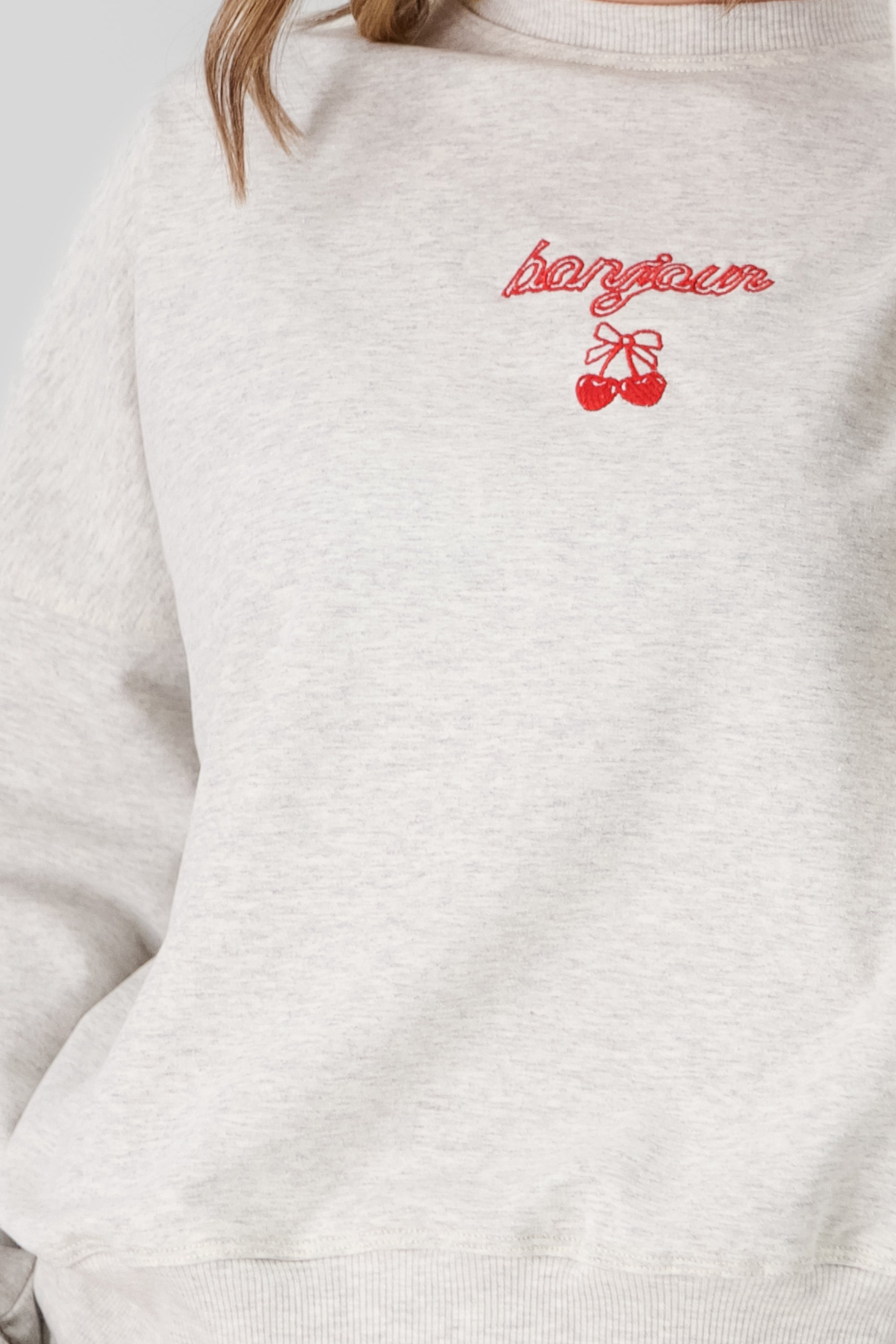 Cherry Sweatshirt HEATHER GRAY