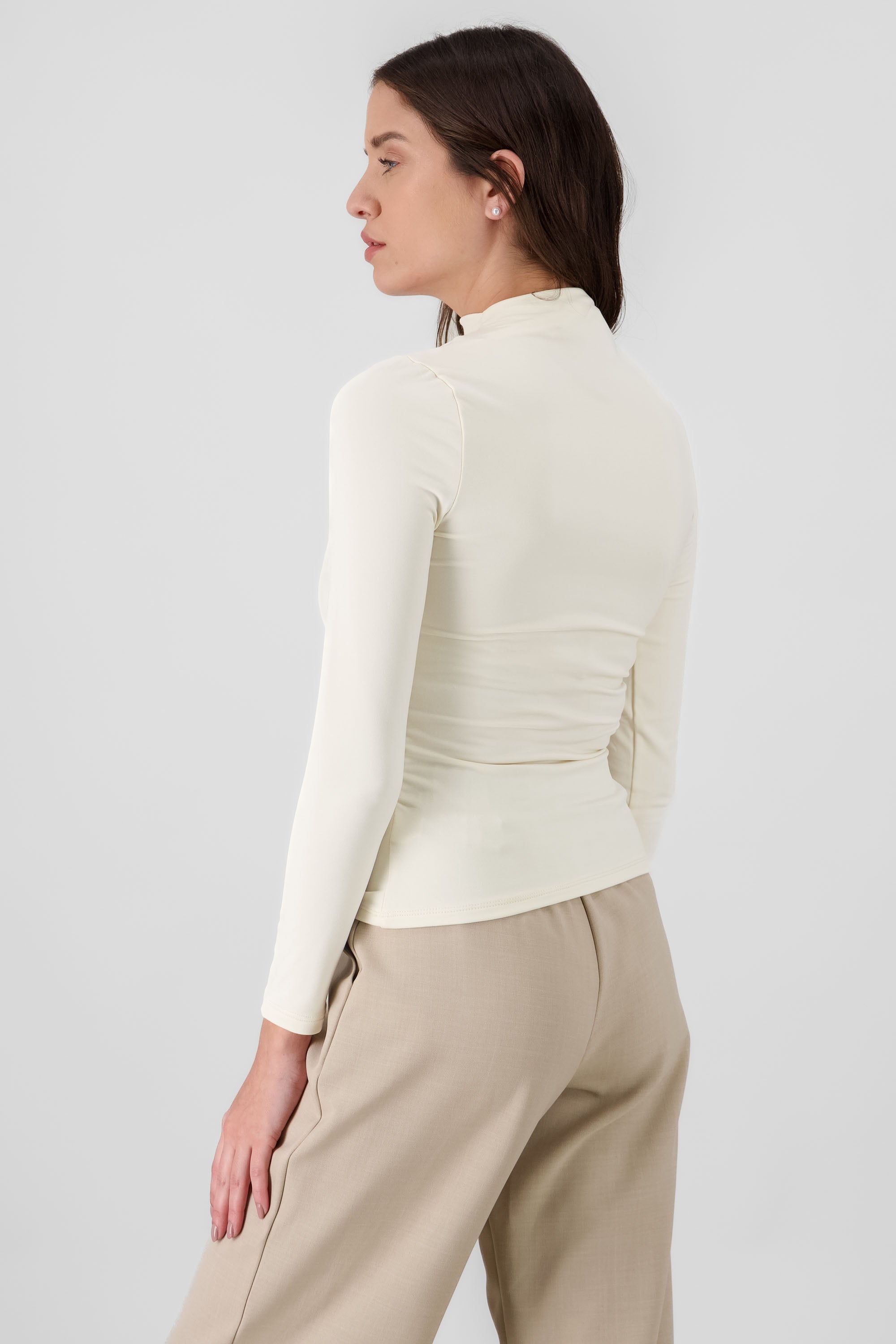 Solid Long Sleeve Top CREAM