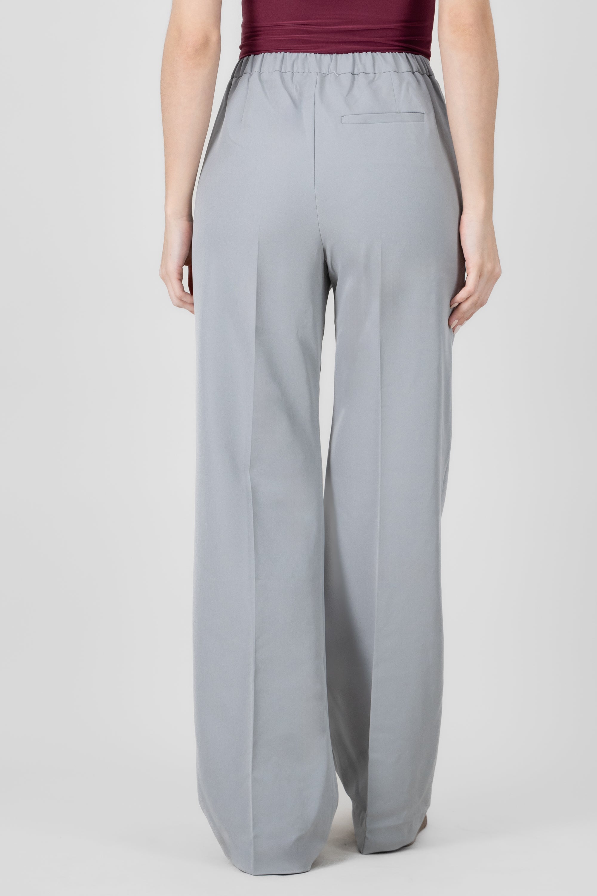 Plain Straight Leg Pants GRAY