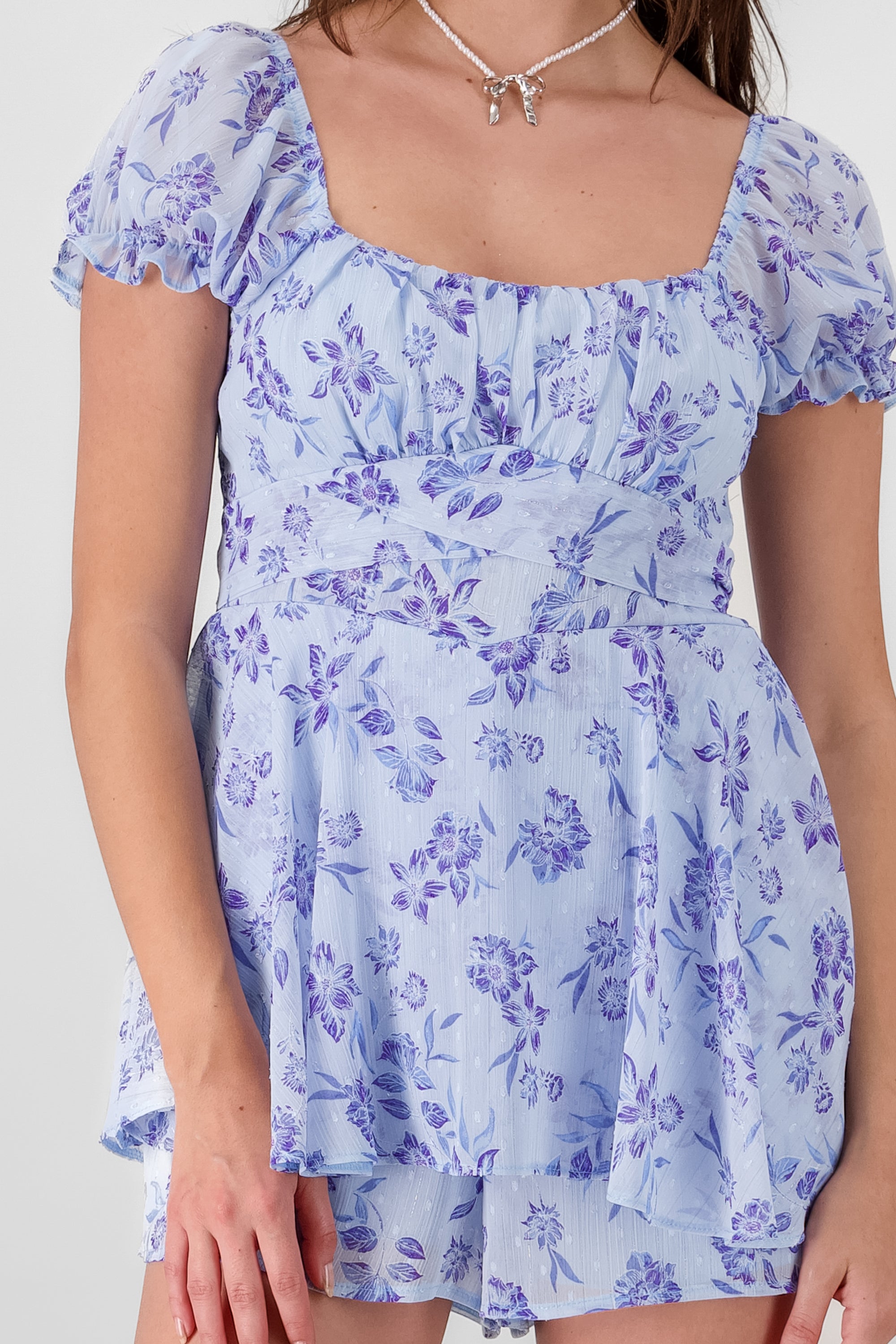 Floral Print Dress BLUE COMBO