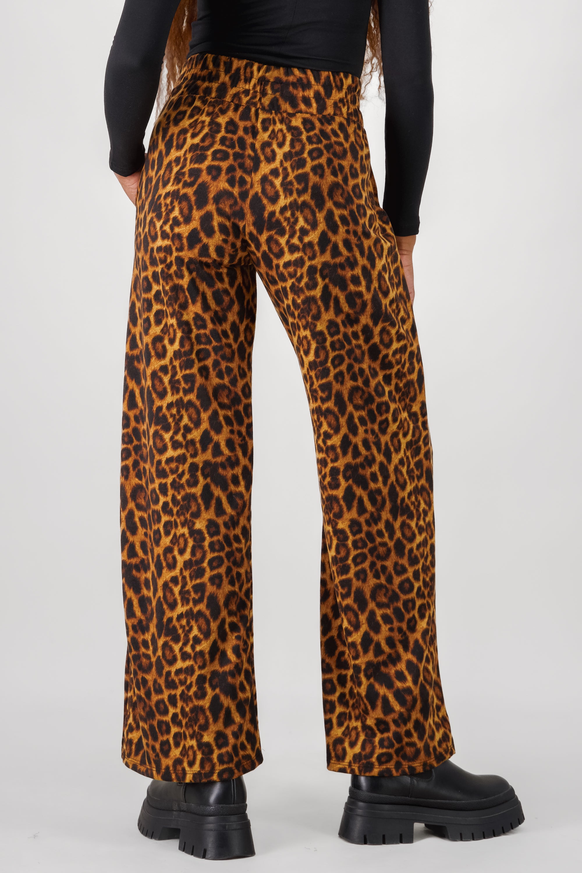 Animal Print Pants BROWN COMBO