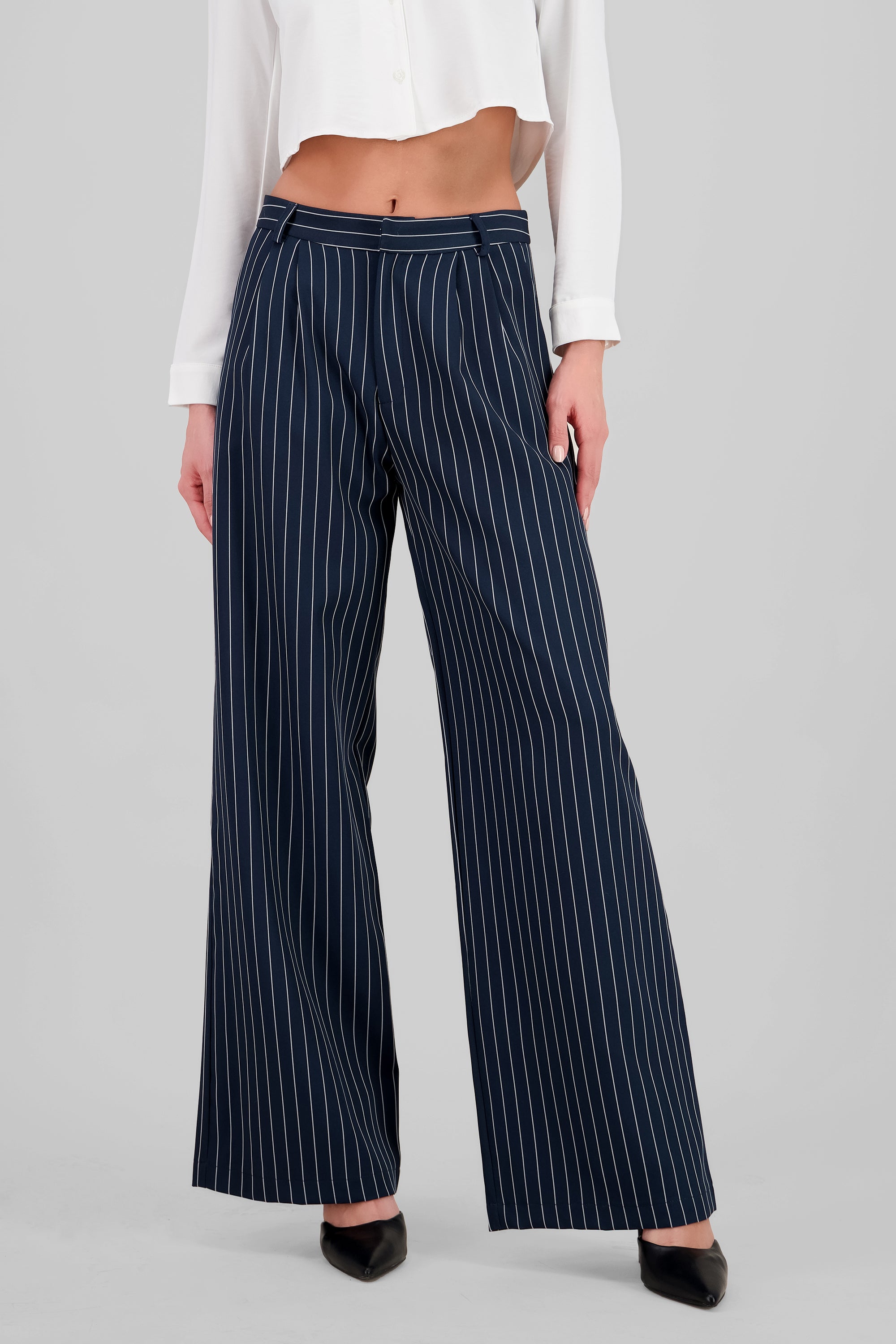 Tailored Striped Pants NAVY COMBO