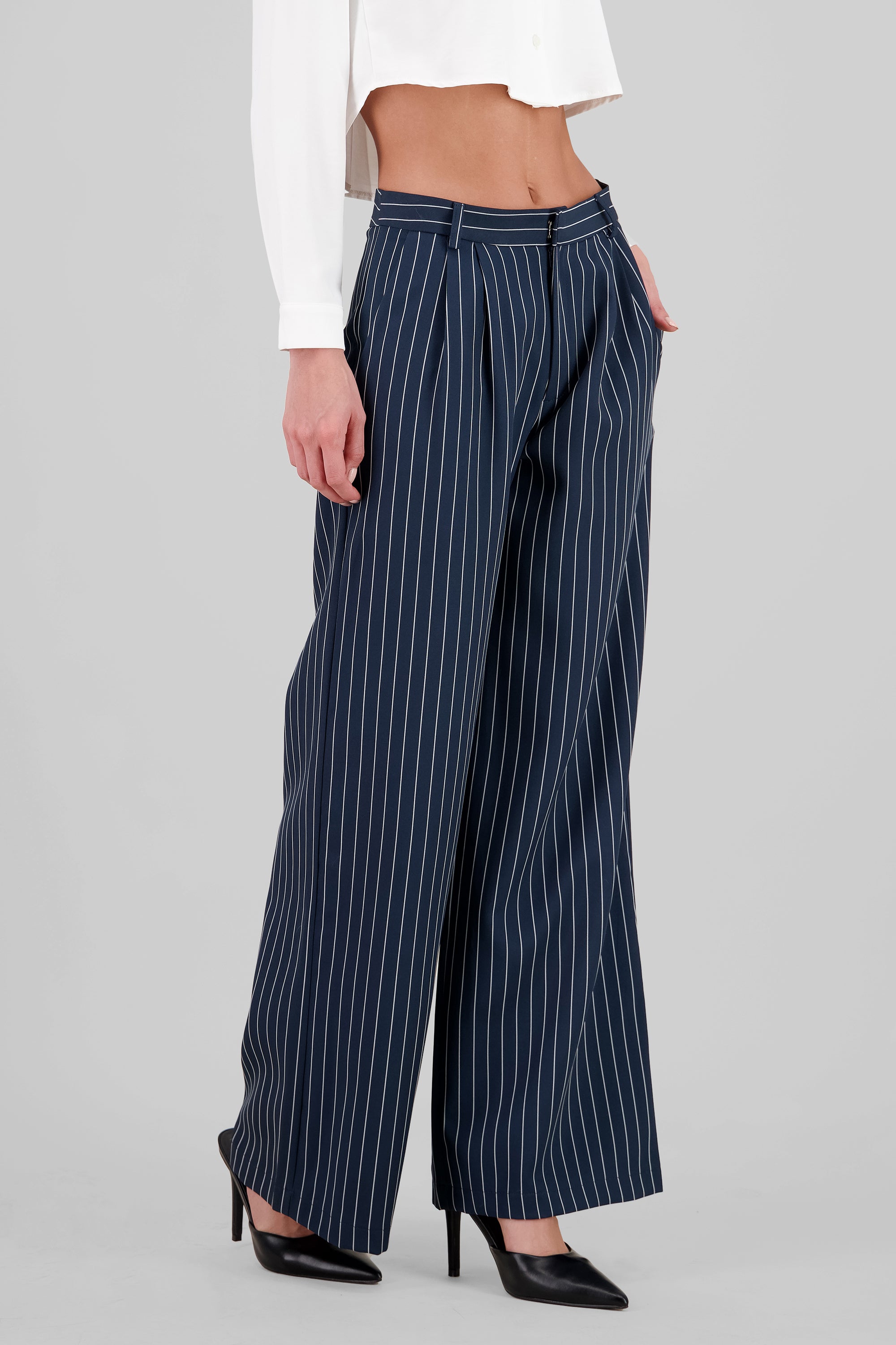 Tailored Striped Pants NAVY COMBO