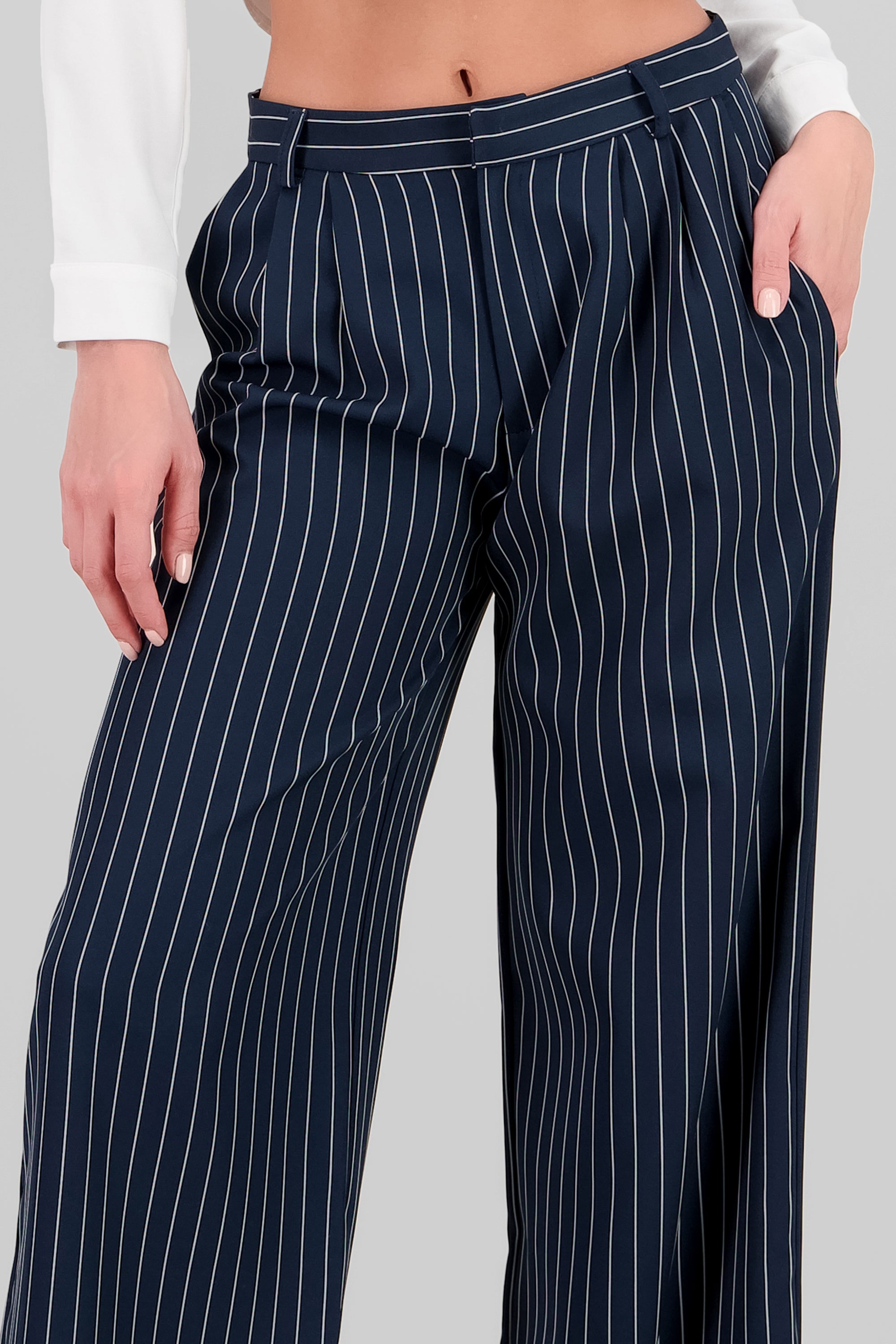 Tailored Striped Pants NAVY COMBO