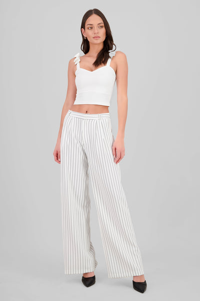 Tailored Striped Pants WHITE COMBO