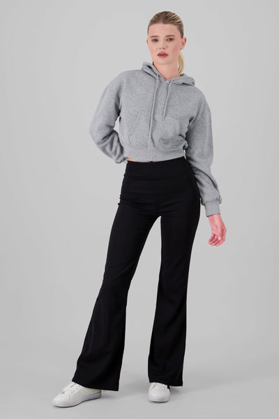 Solid Flared Pants BLACK