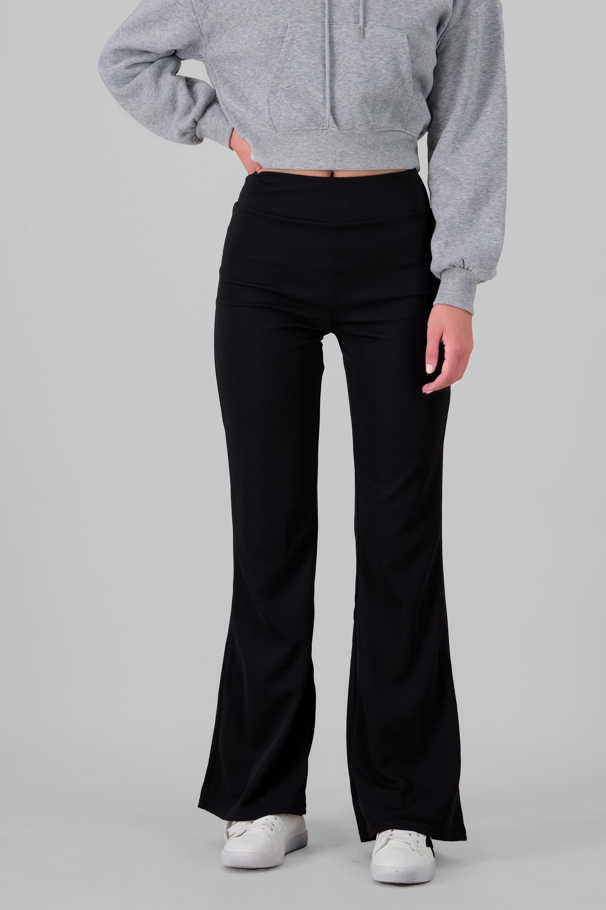 Solid Flared Pants BLACK