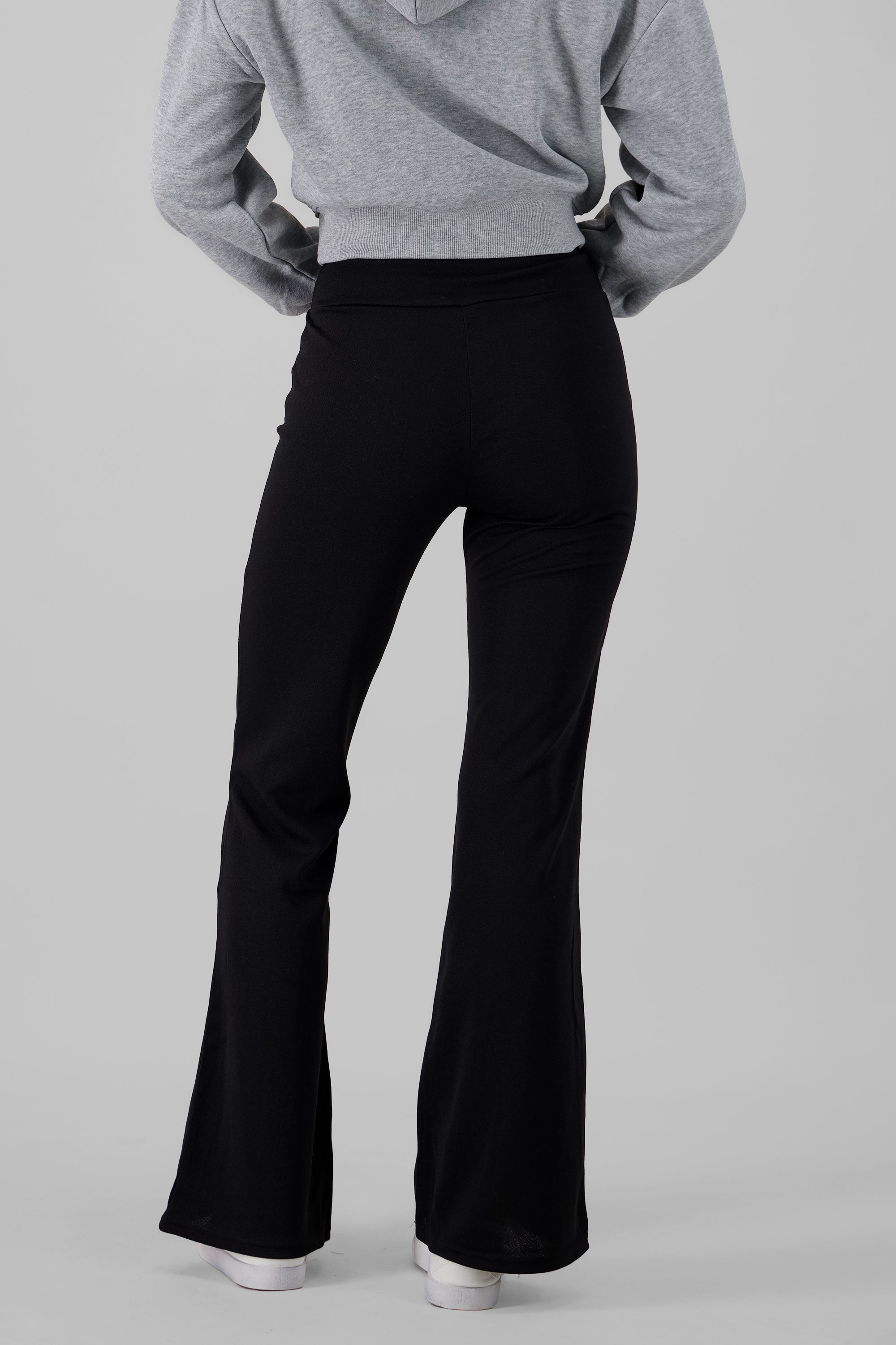 Solid Flared Pants BLACK