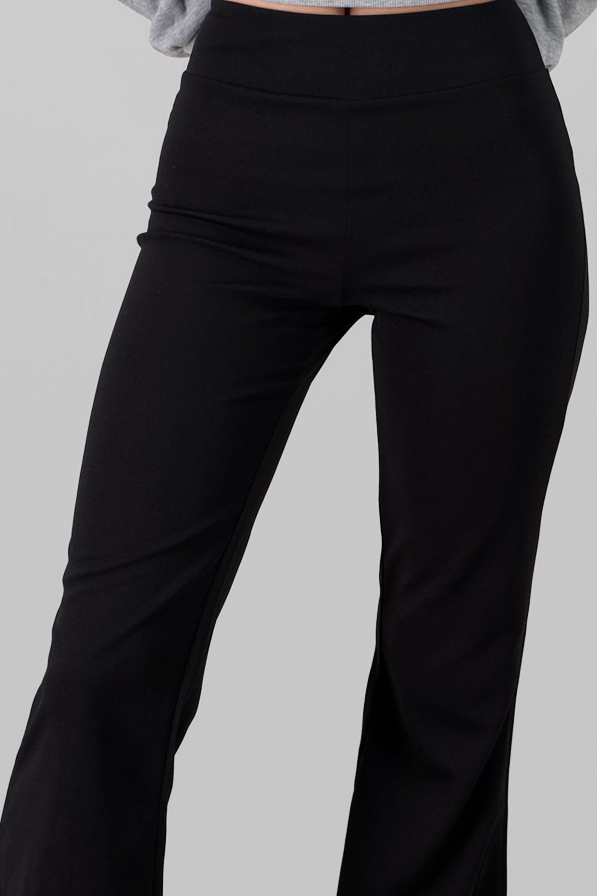 Solid Flared Pants BLACK