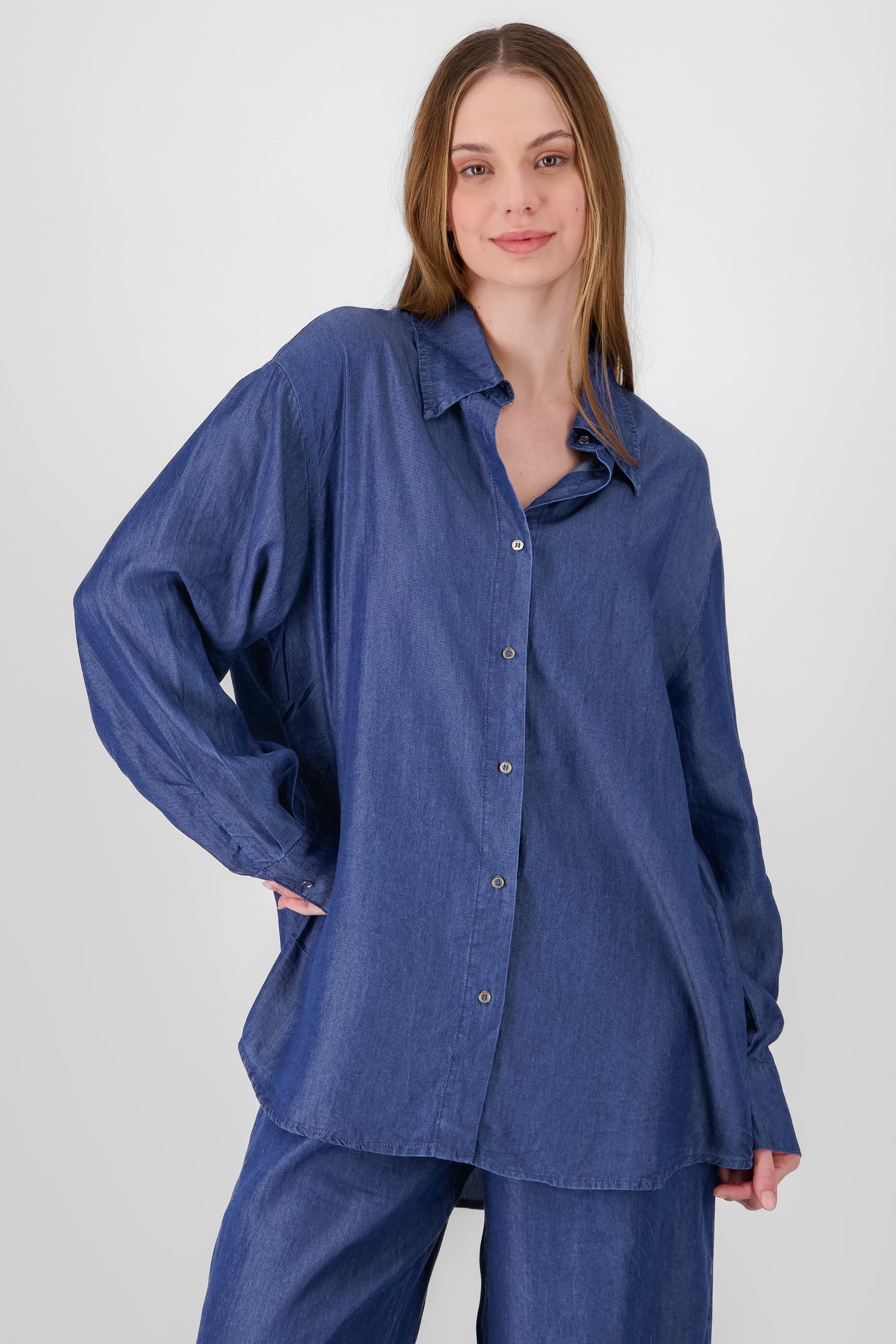 Denim Oversized Shirt DARK WASH