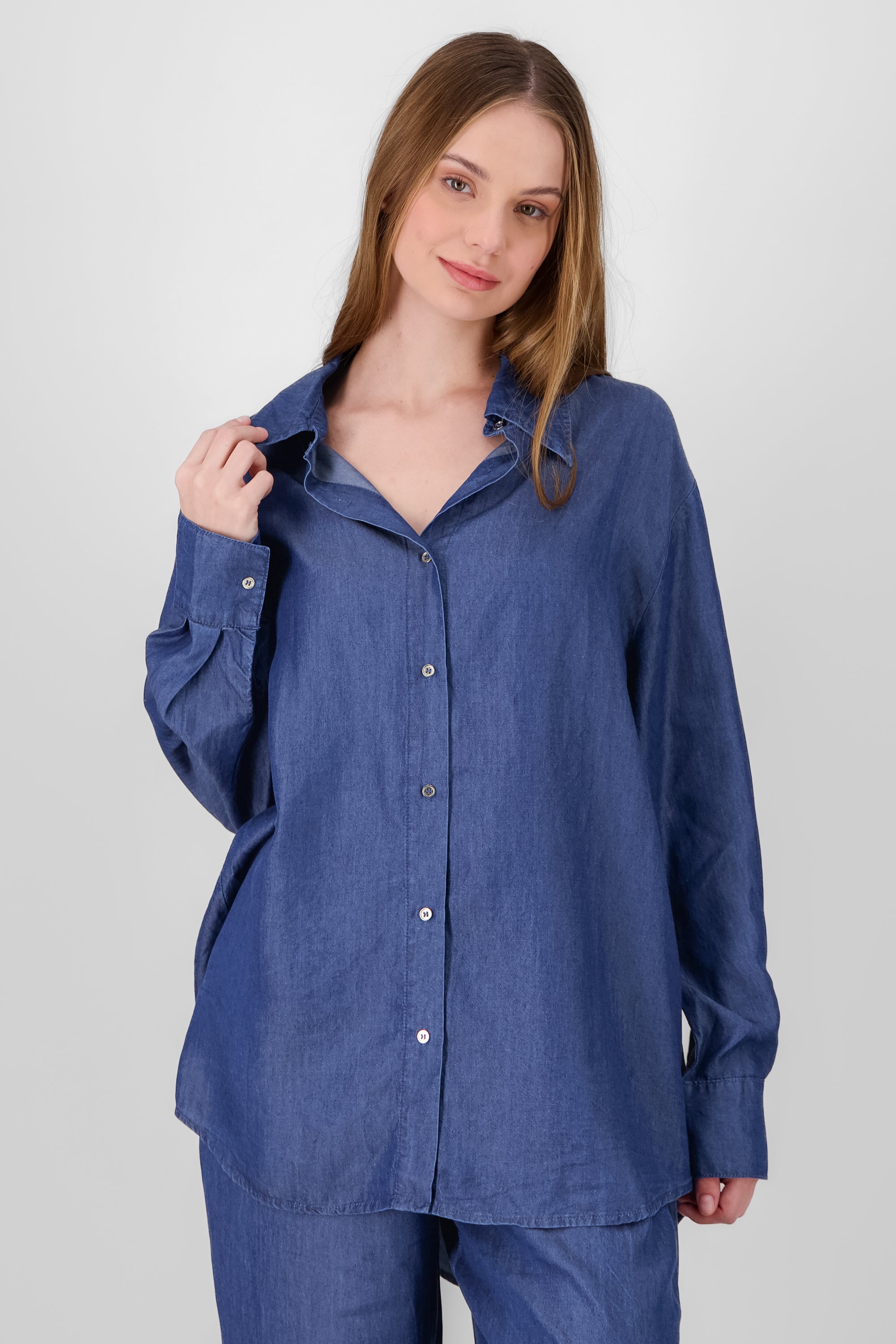 Denim Oversized Shirt DARK WASH