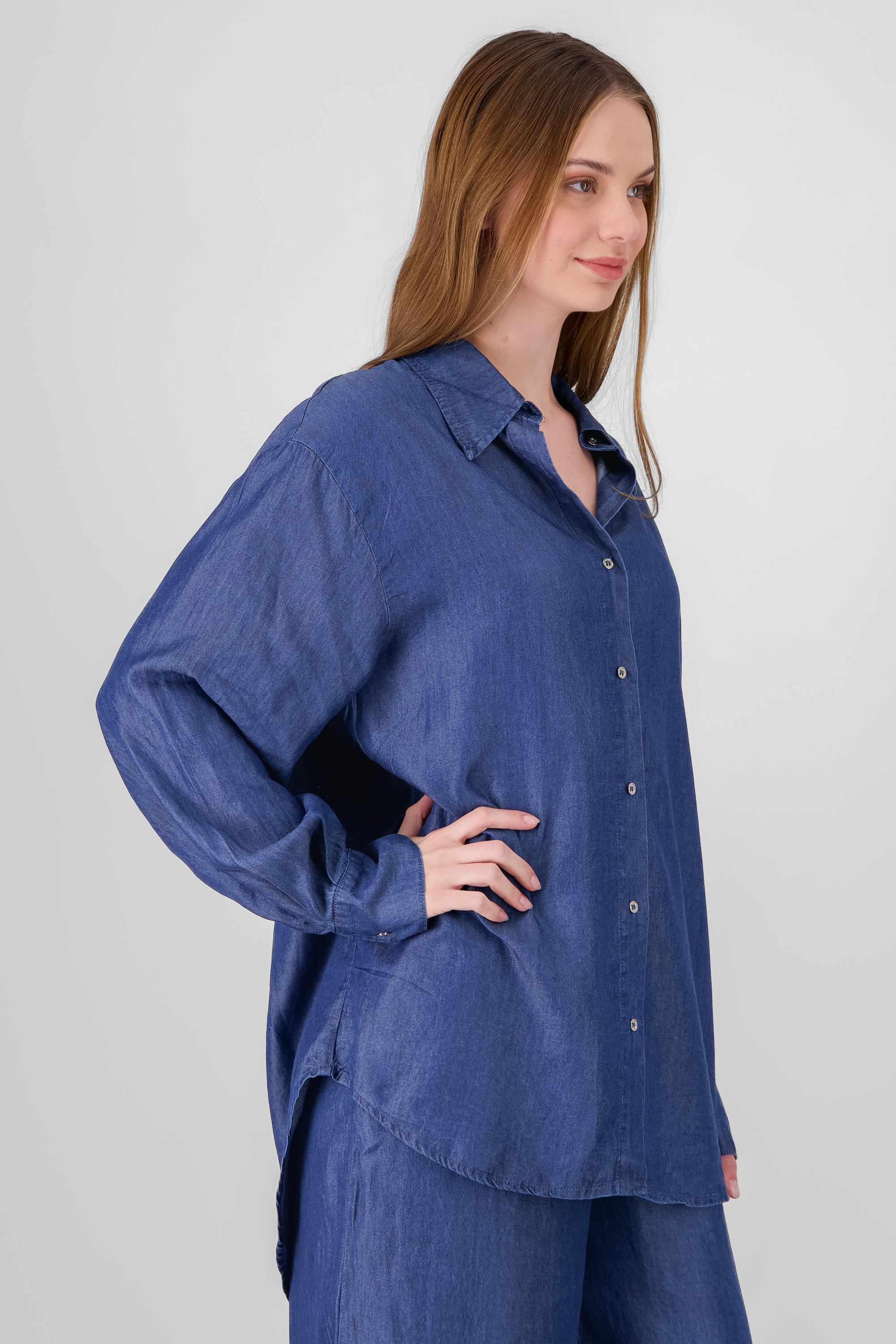 Denim Oversized Shirt DARK WASH