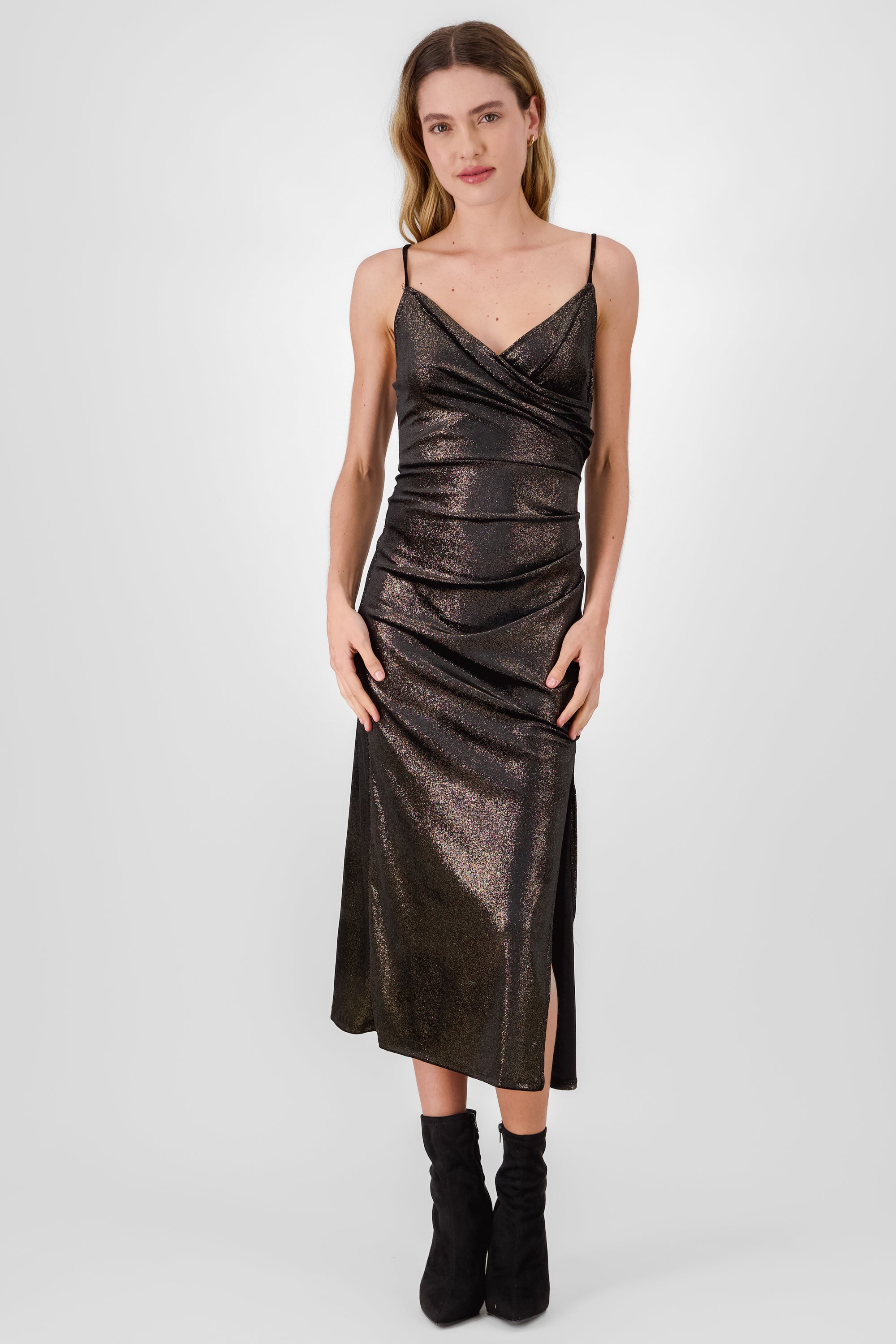 Midi Velvet Dress BLACK