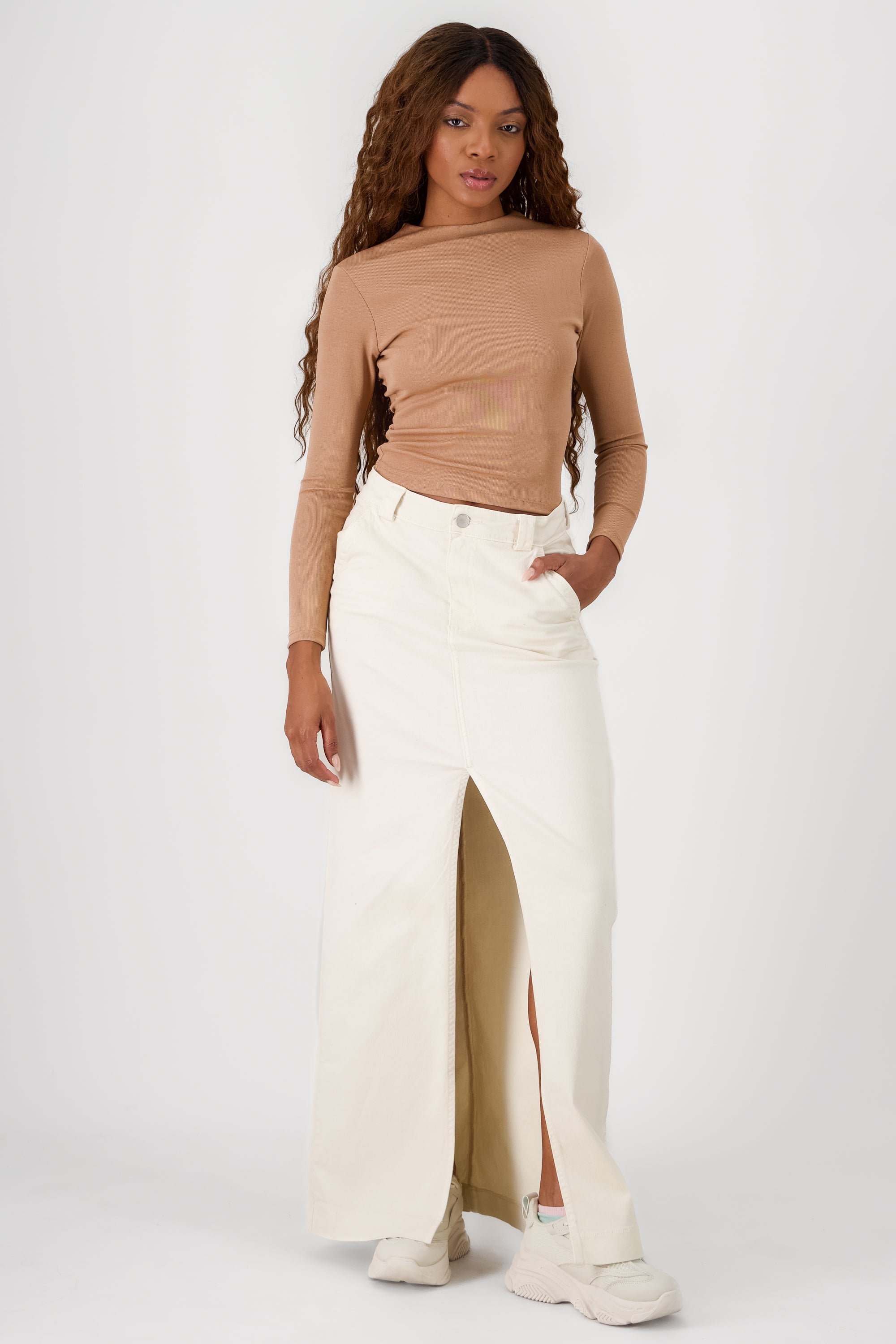 Maxi Denim Skirt SAND