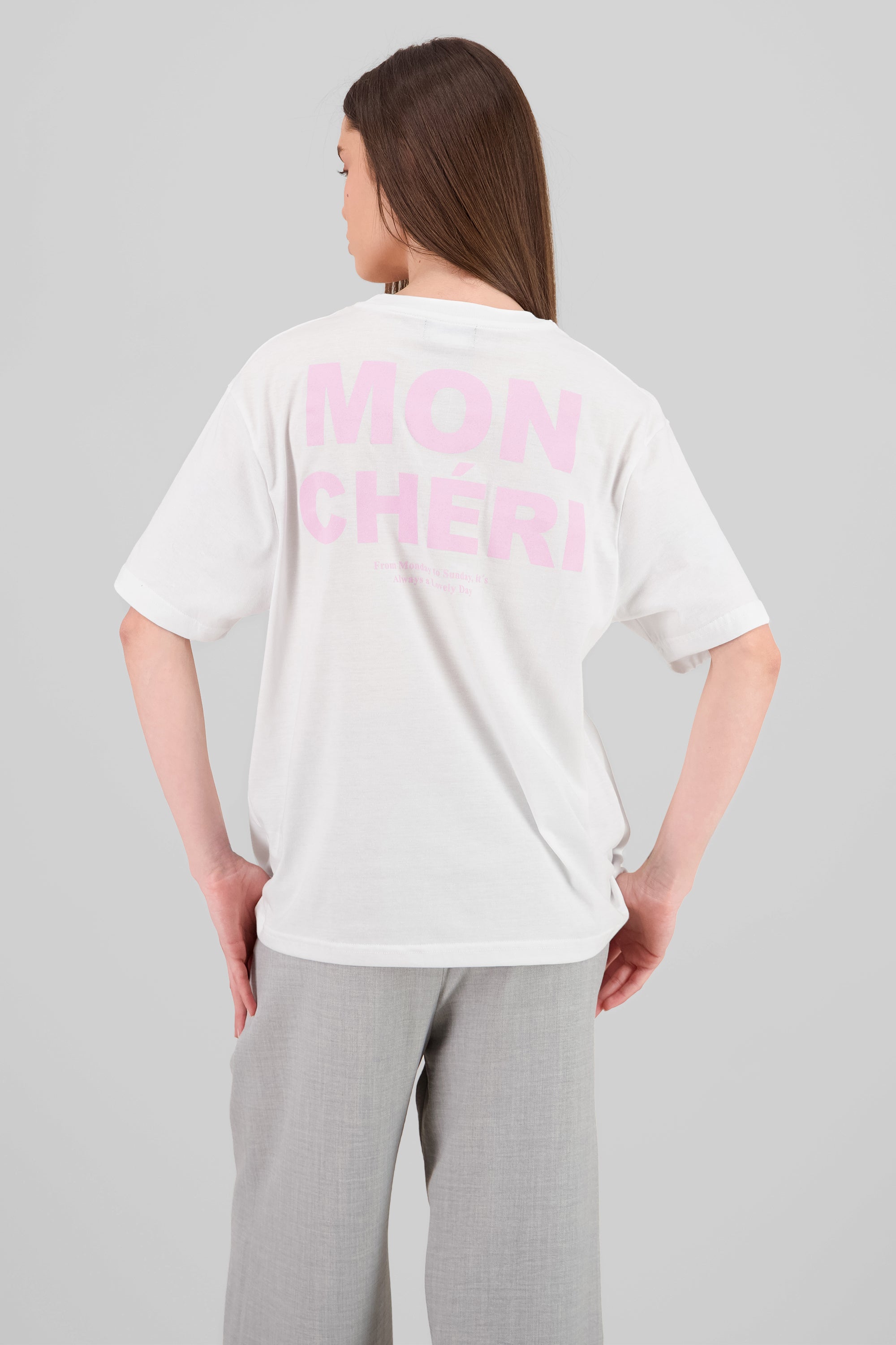 Oversized Cherry Print T Shirt WHITE