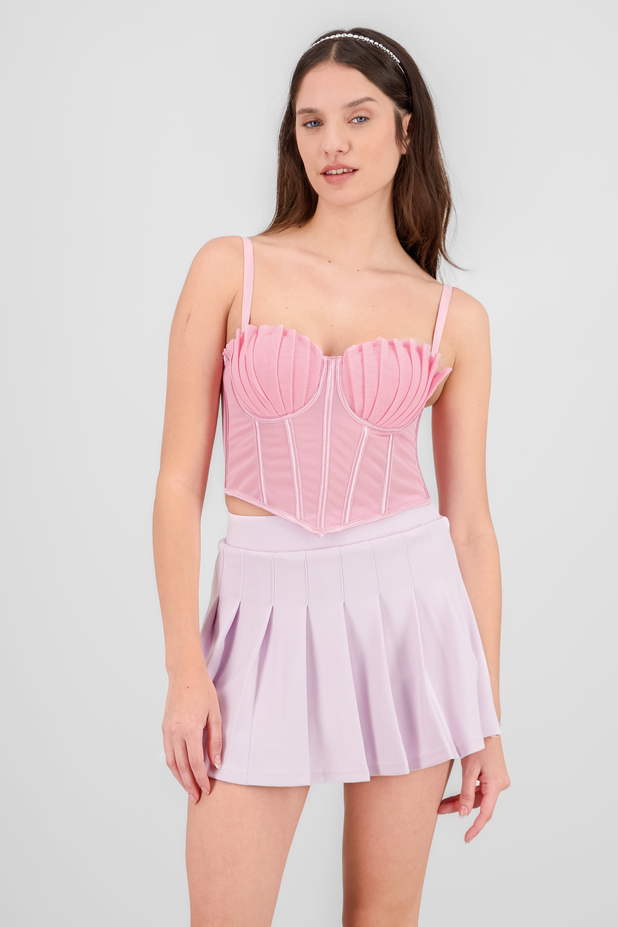 Plisse Corset PASTEL PINK