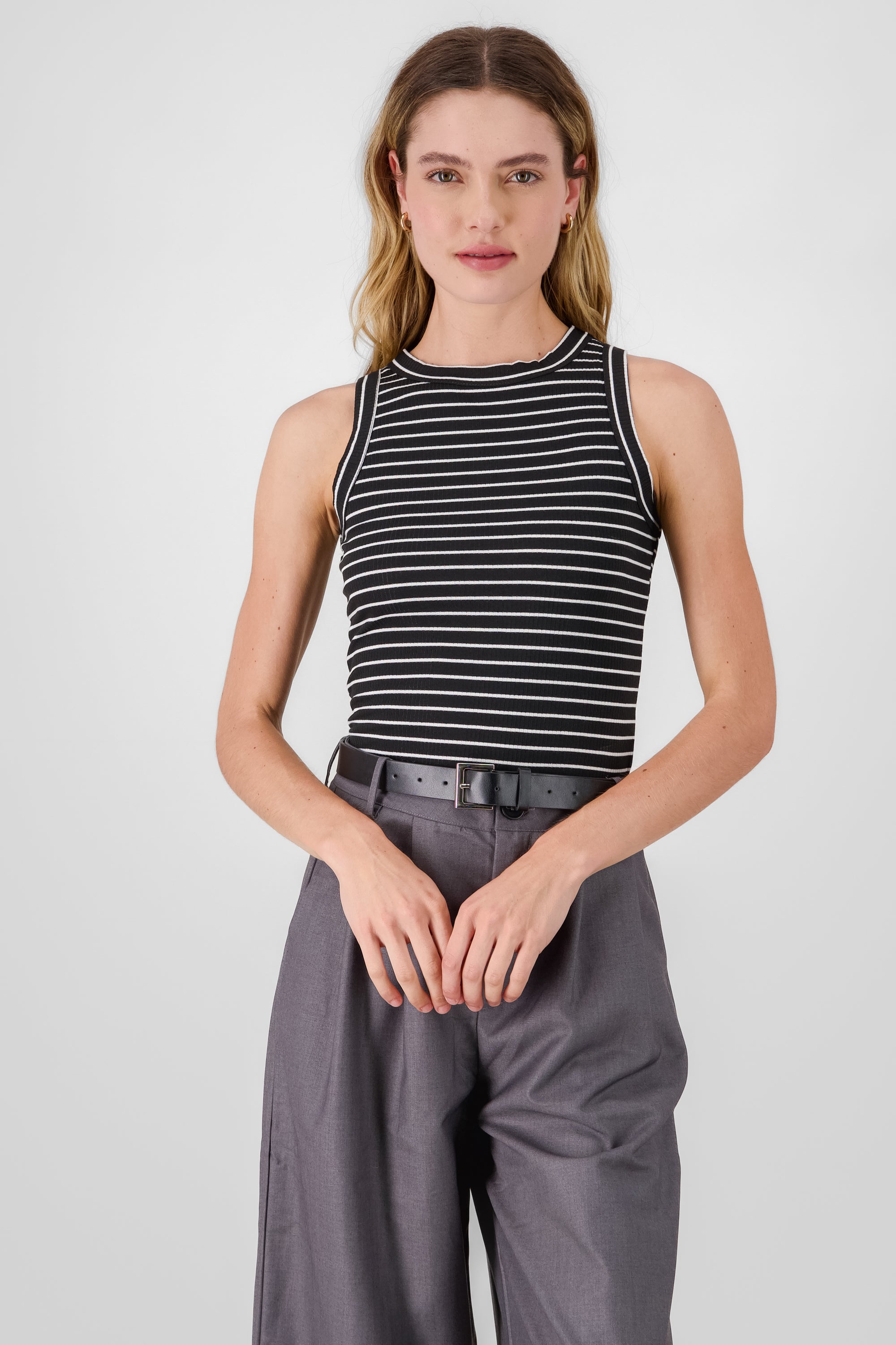 Sleeveless Striped Bodysuit BLACK COMBO