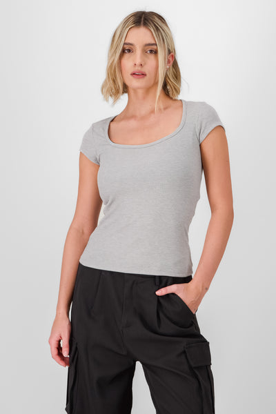 Short Sleeve Top GRAY