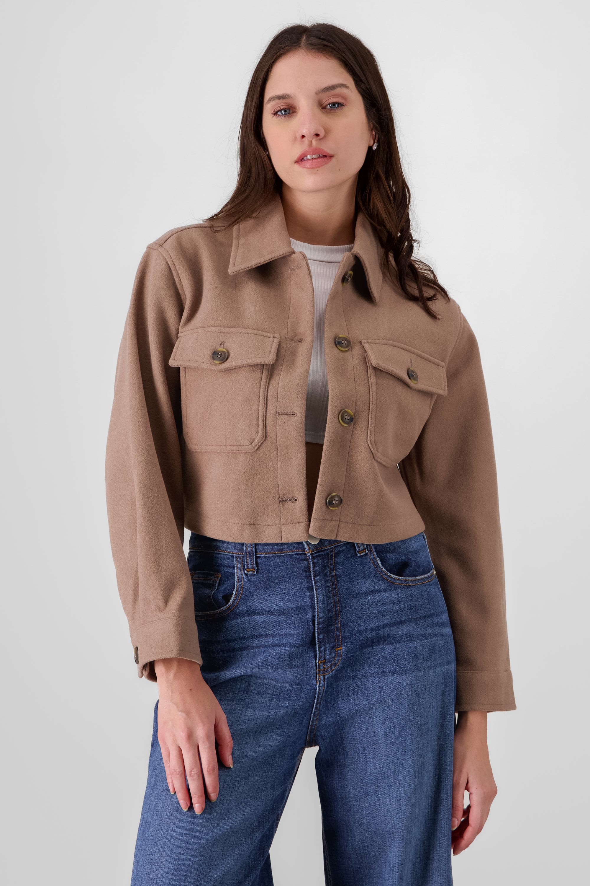 Soft Jacket With Pockets BROWN