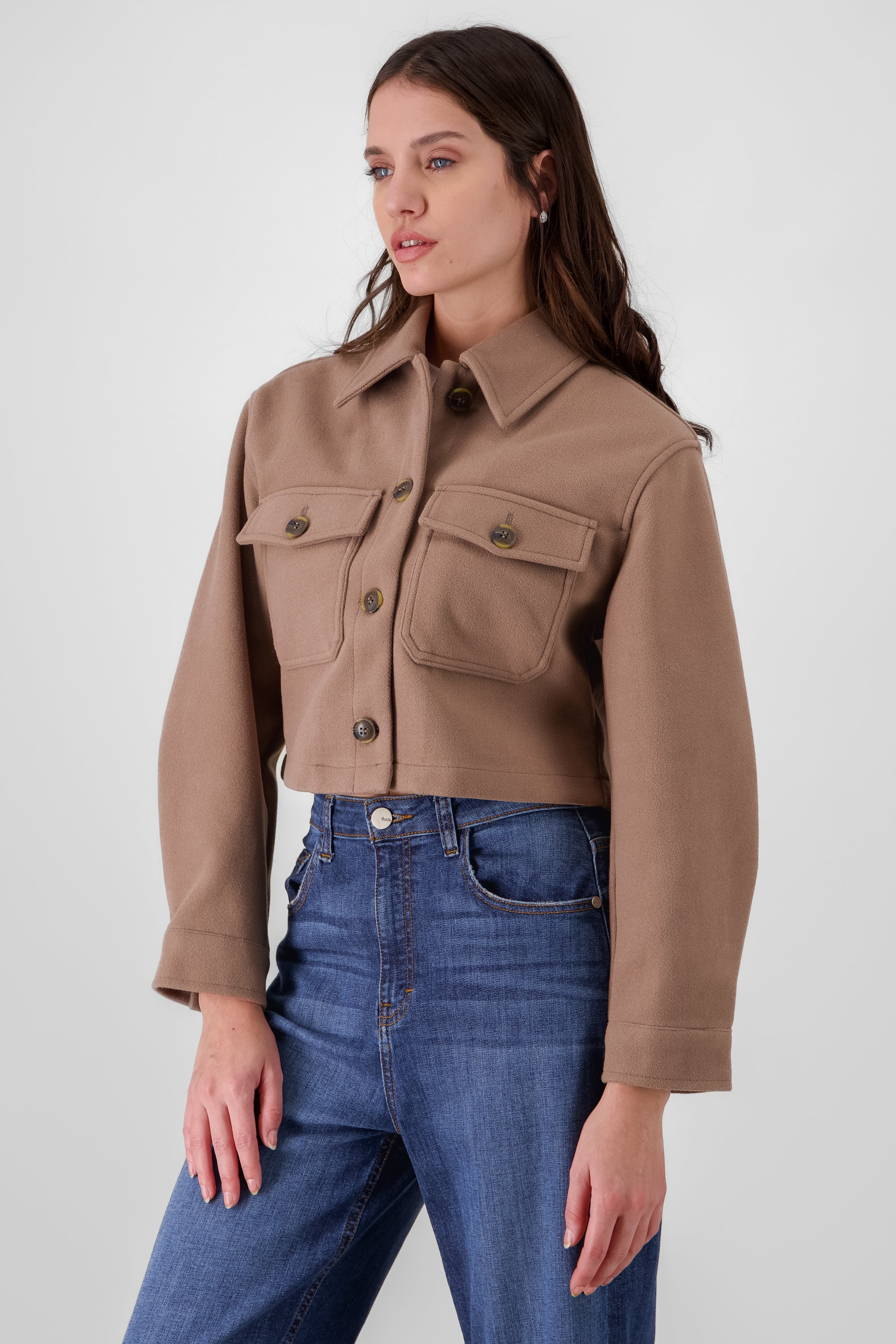 Soft Jacket With Pockets BROWN