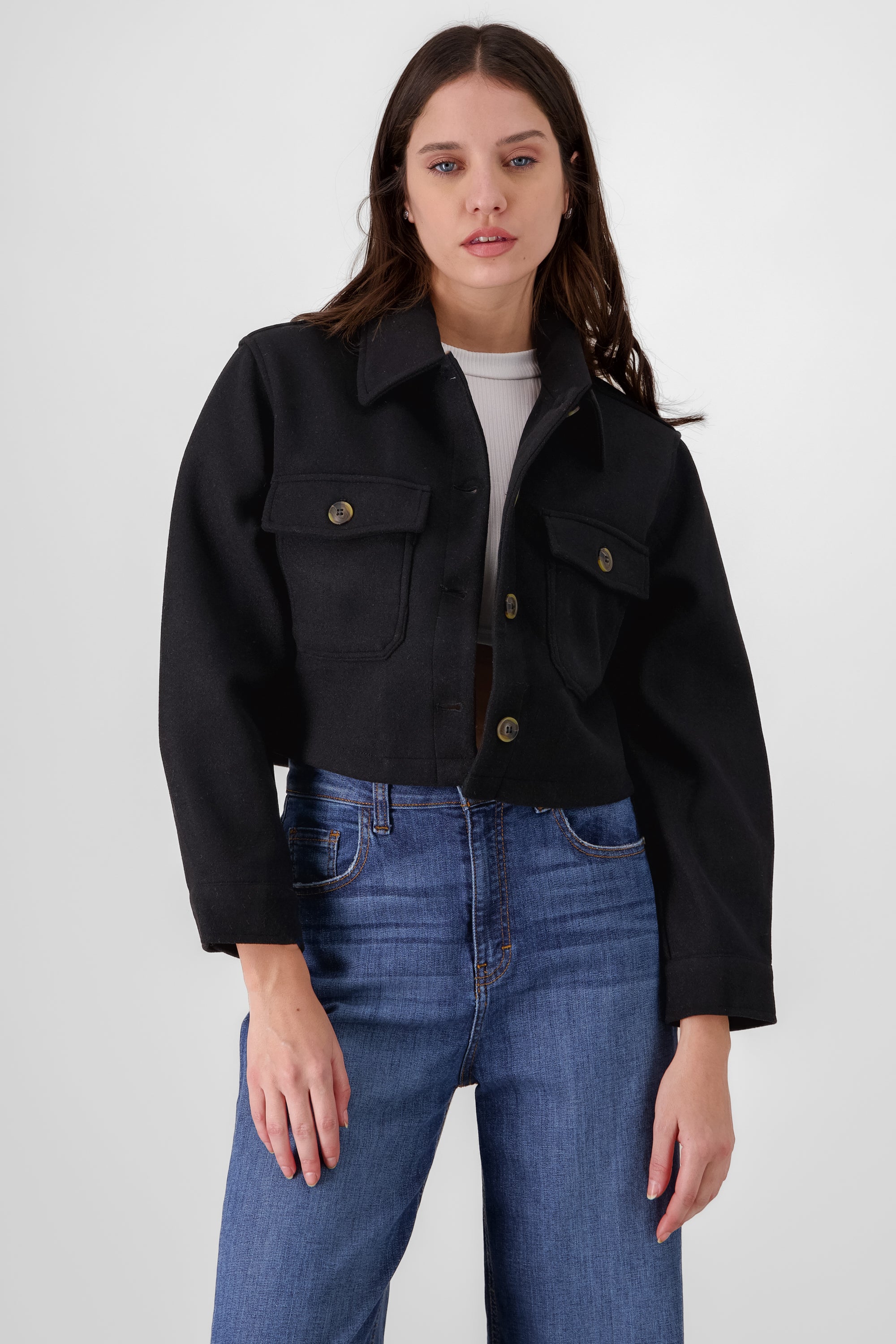 Soft Jacket With Pockets BLACK