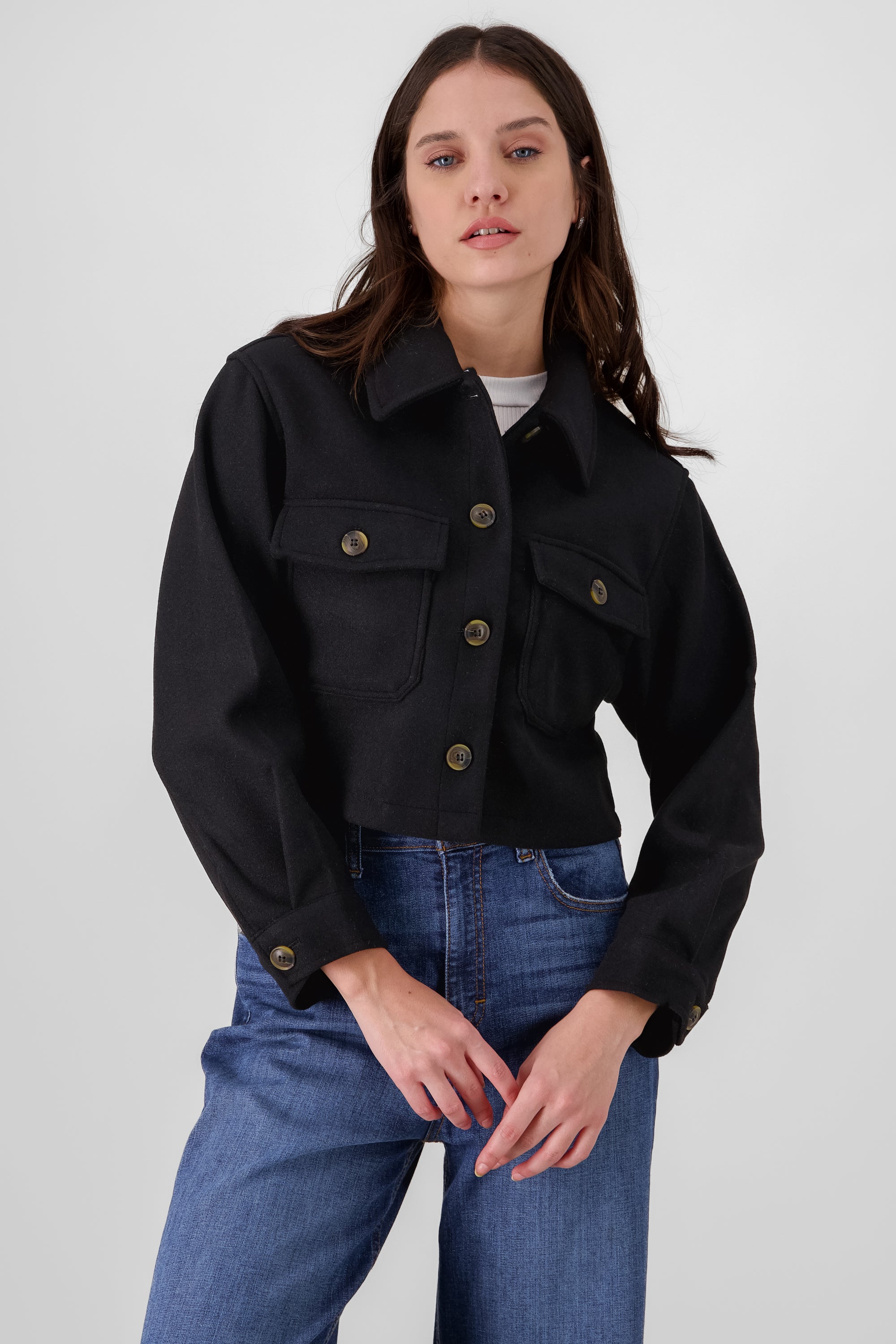 Soft Jacket With Pockets BLACK