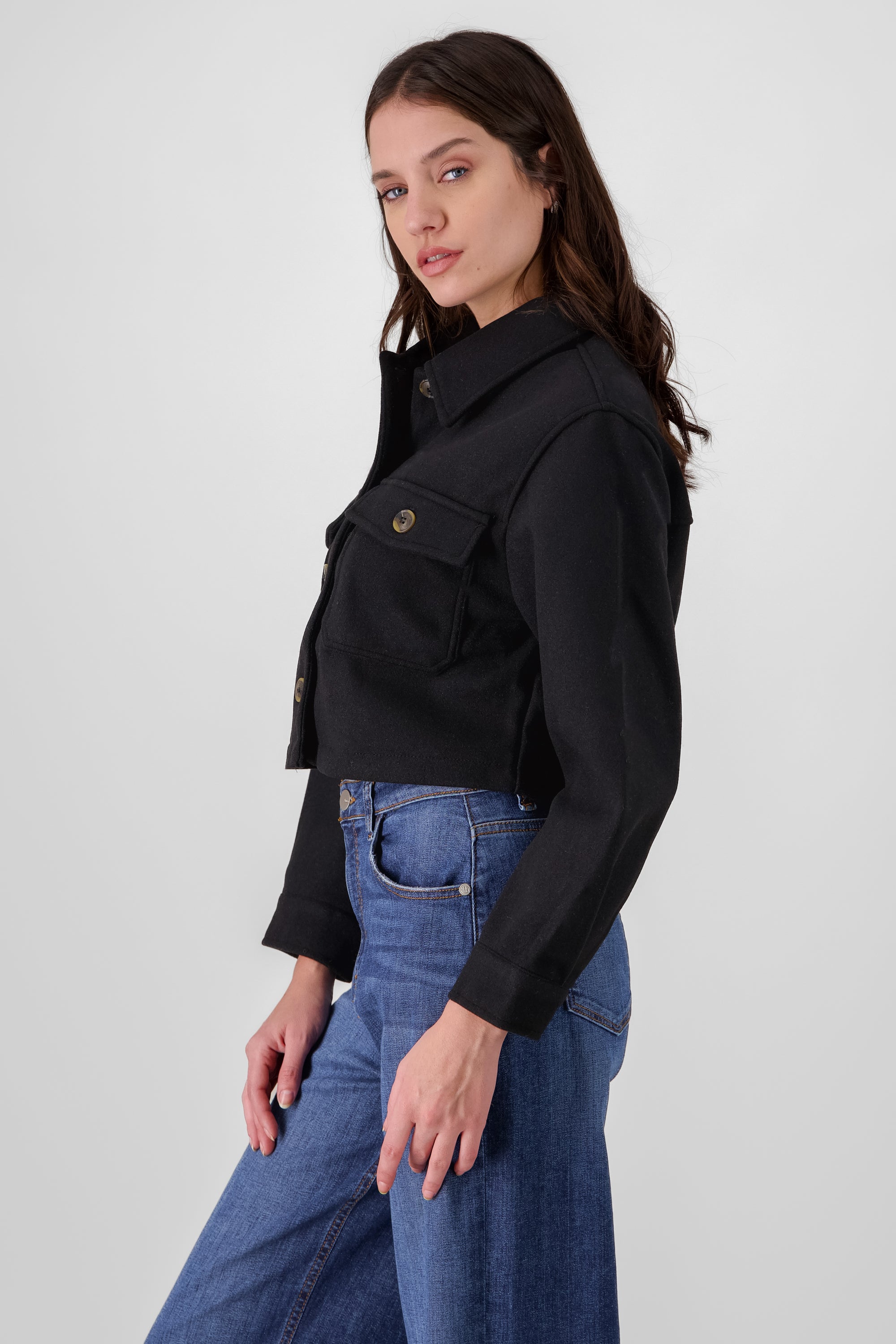 Soft Jacket With Pockets BLACK