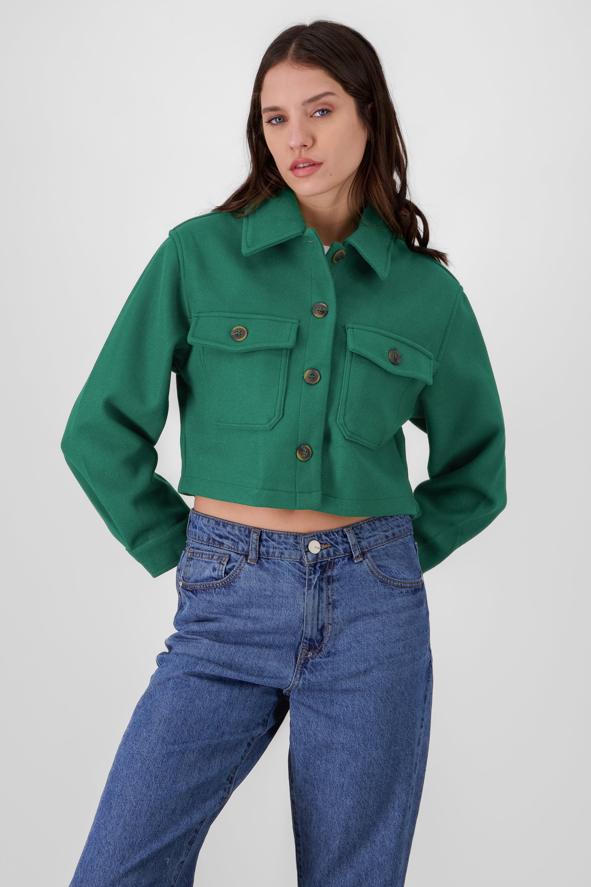 Soft Jacket With Pockets GREEN