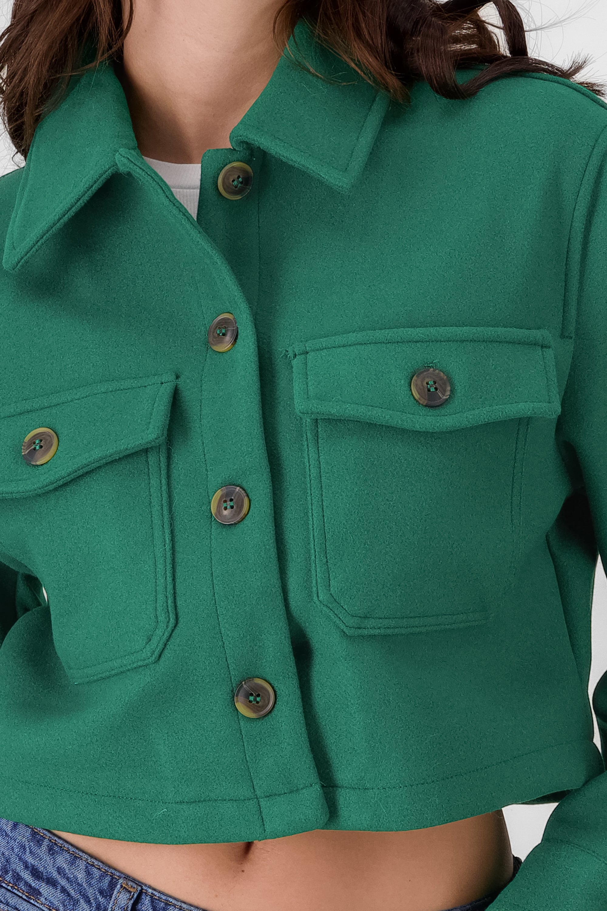 Soft Jacket With Pockets GREEN