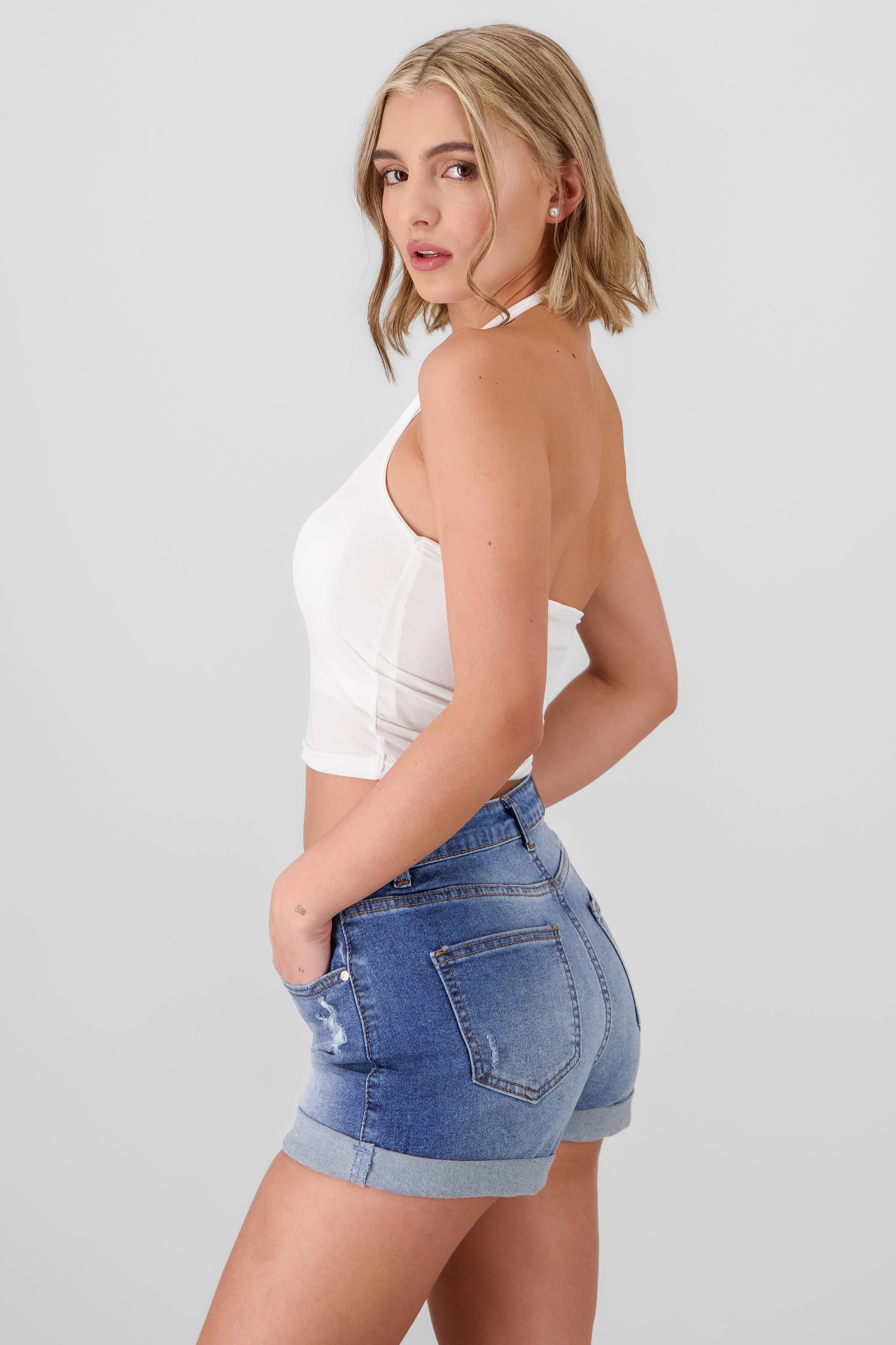 Halter Neck Top WHITE