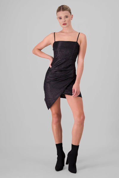 Glitter Mini Dress BLACK