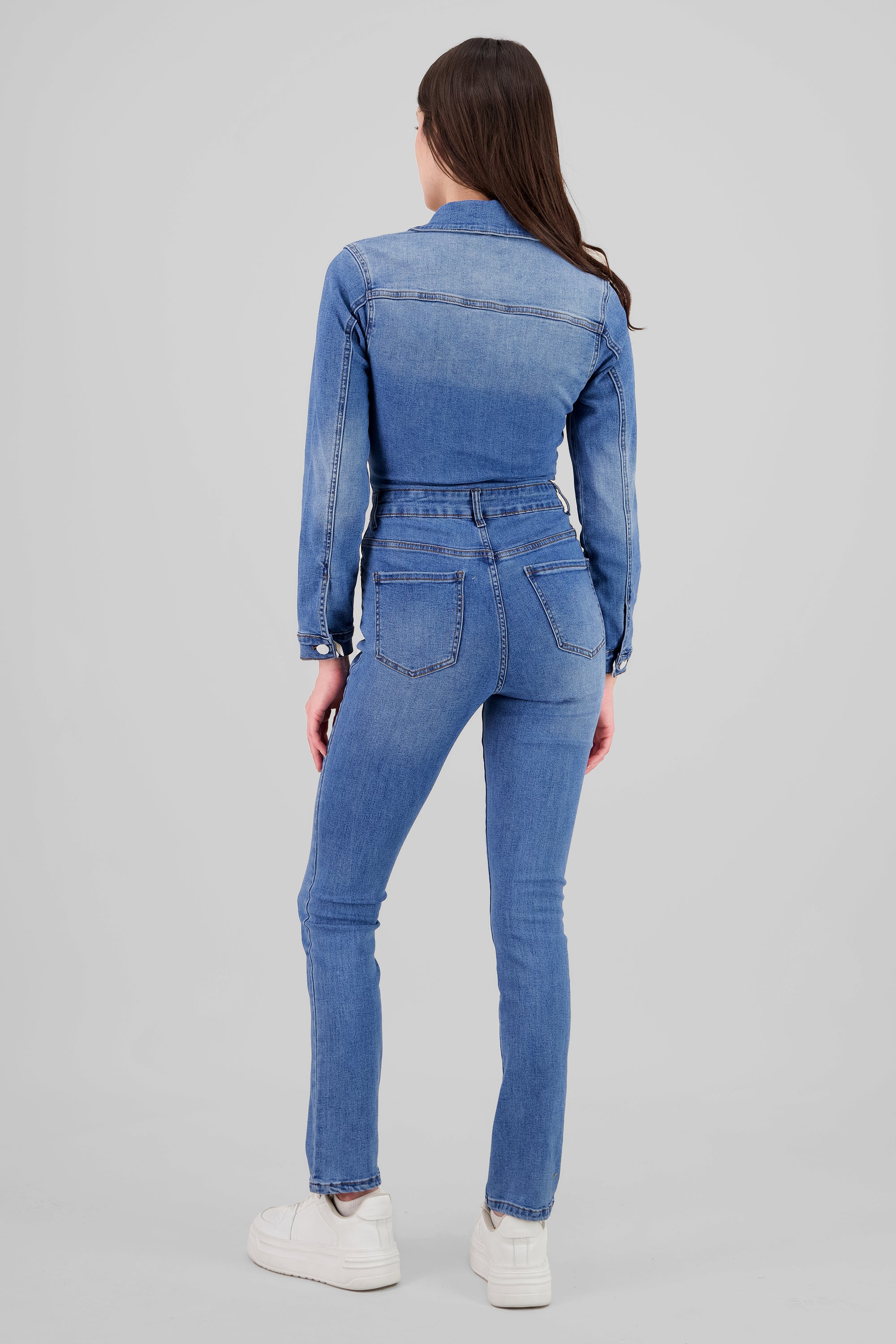 Slim Denim Overalls MEDIUM WASH