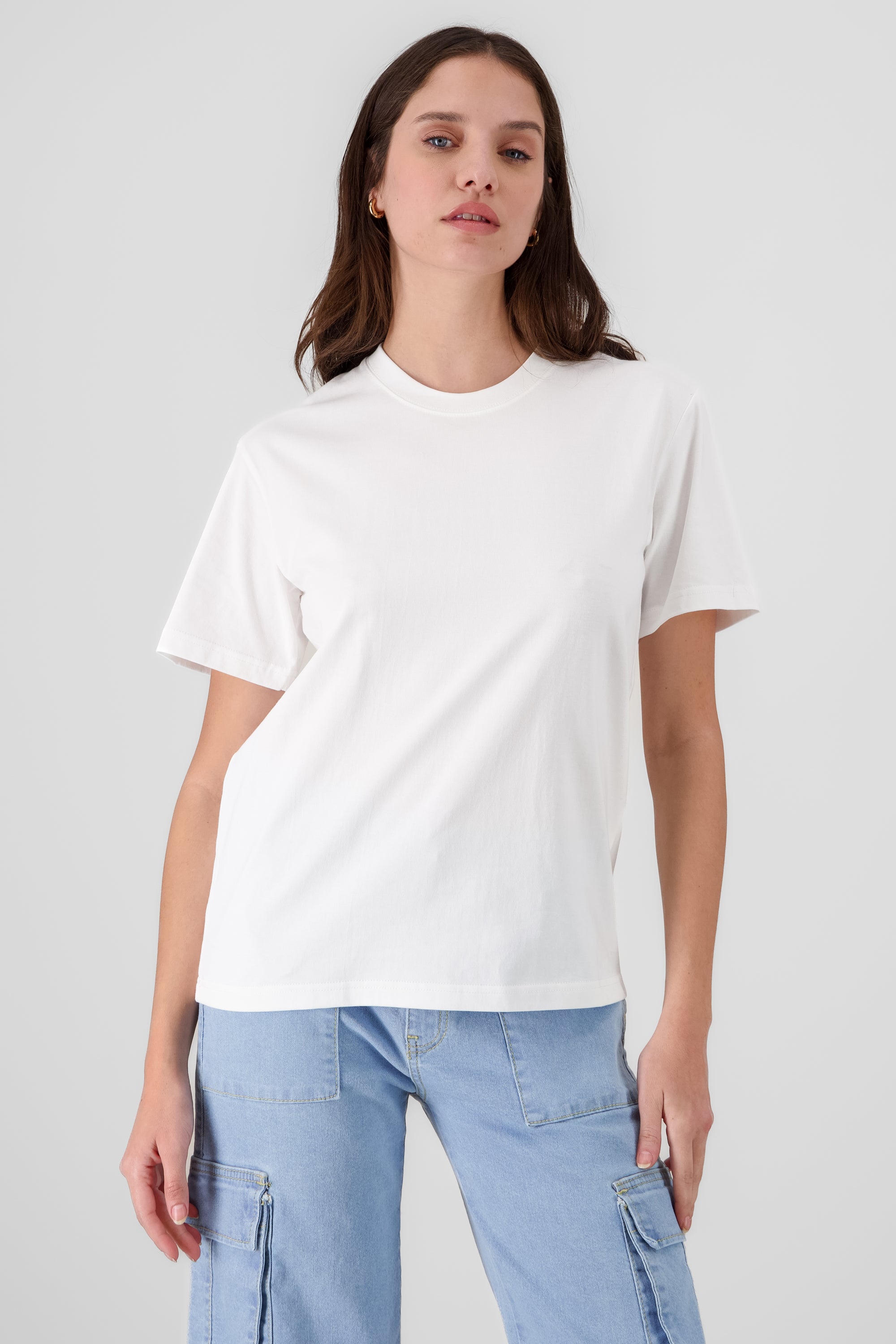 Essential Loose Fit Cotton T Shirt WHITE