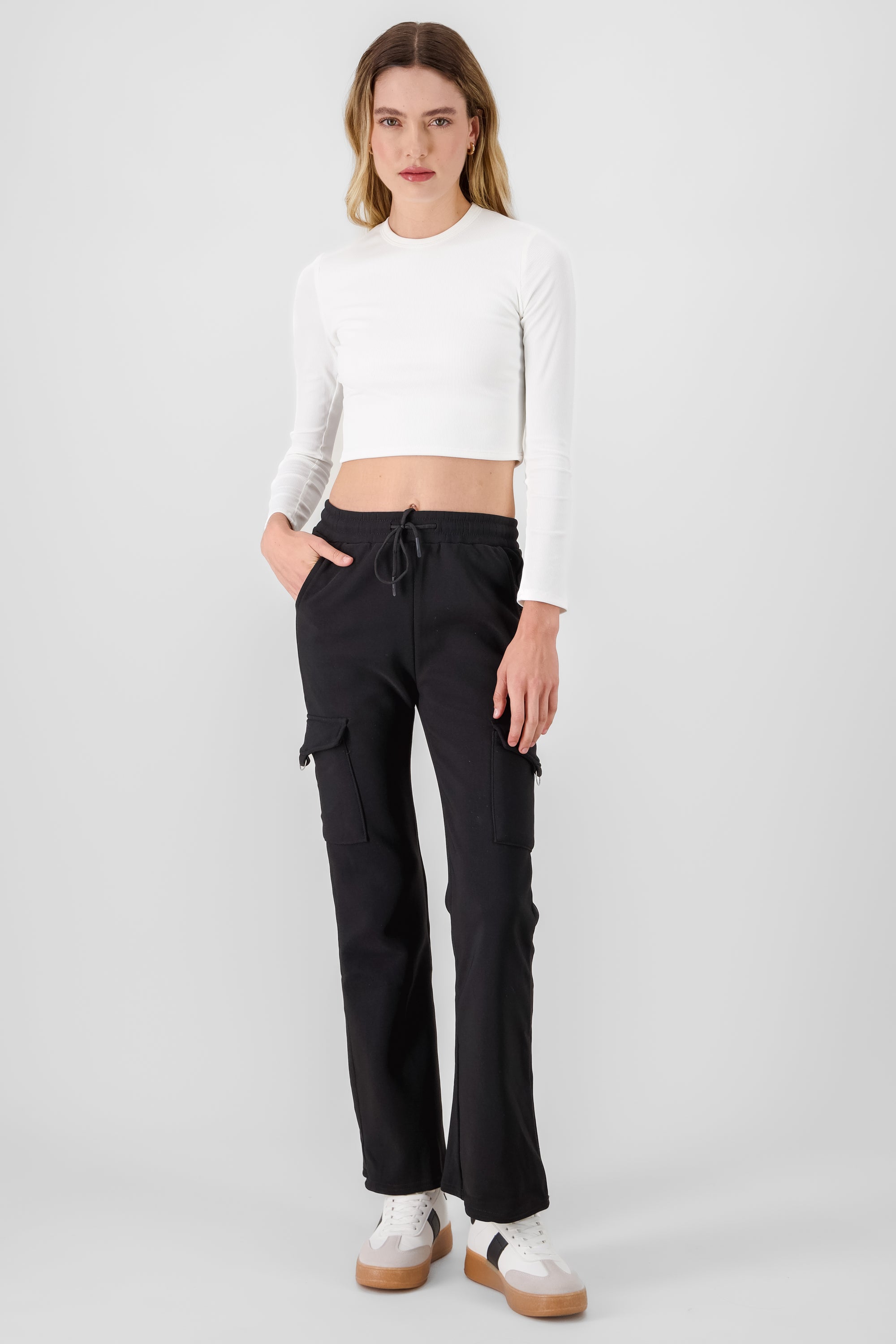 Wide leg Cargo Pants BLACK