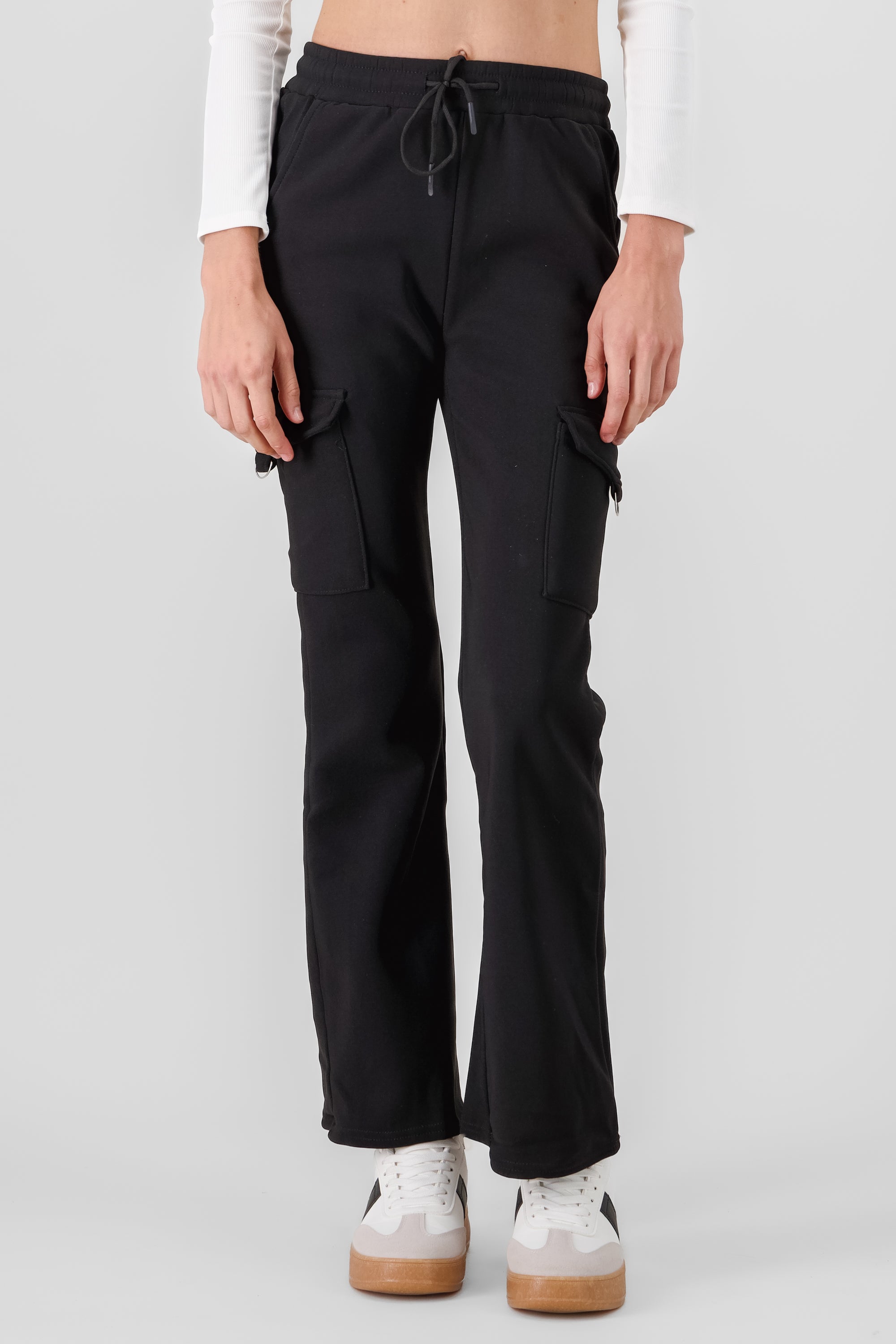 Wide leg Cargo Pants BLACK