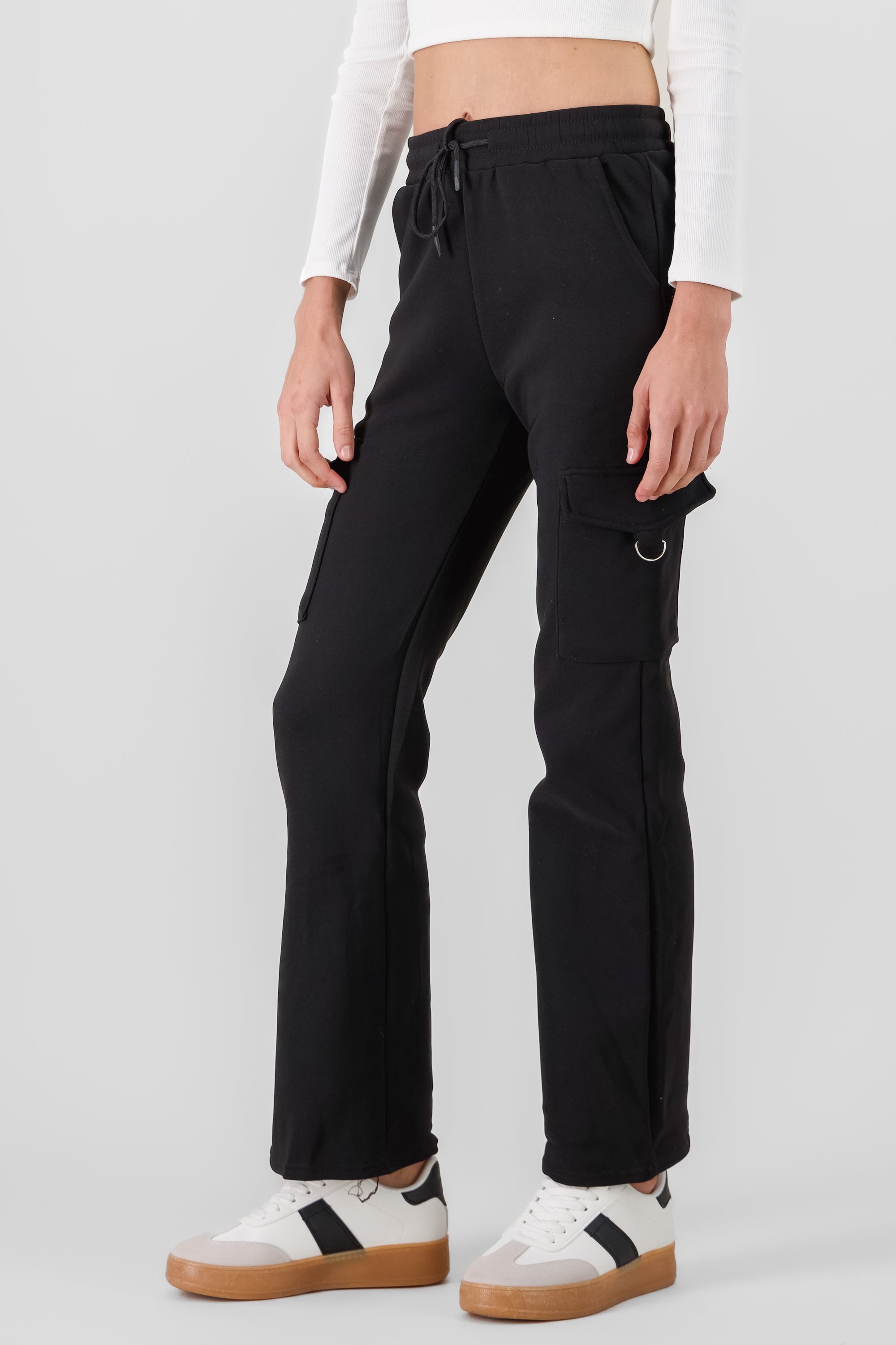 Wide leg Cargo Pants BLACK