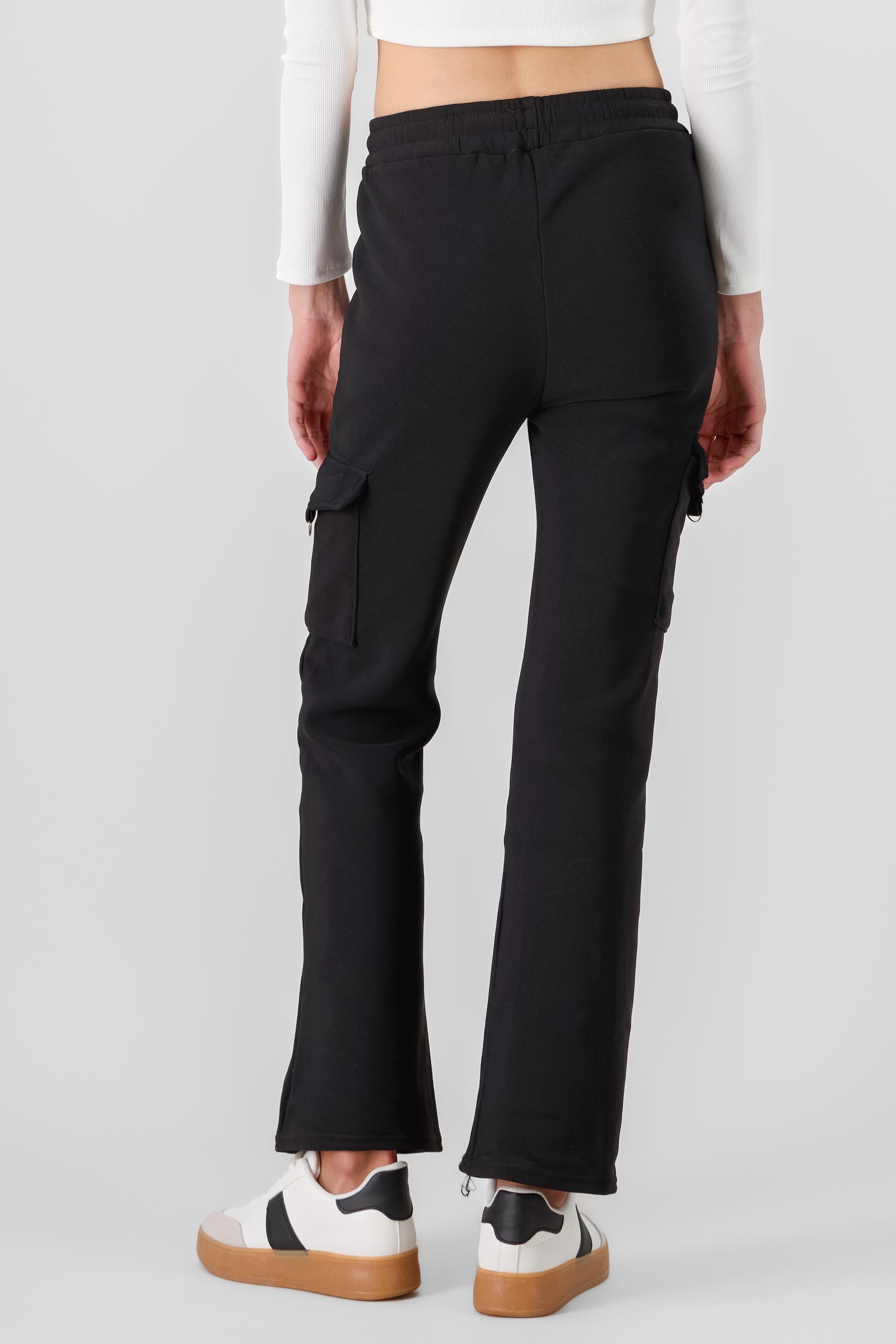 Wide leg Cargo Pants BLACK