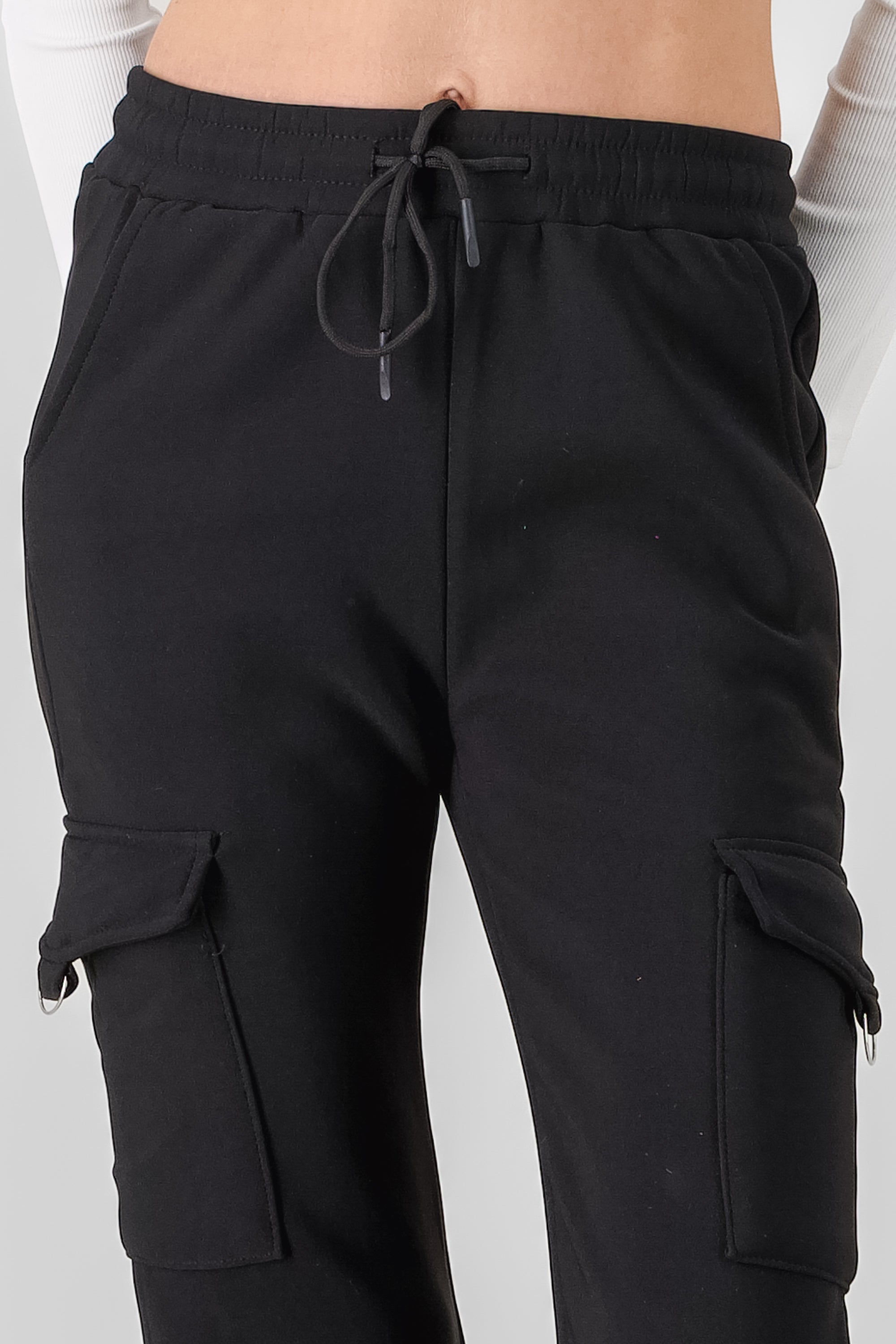 Wide leg Cargo Pants BLACK