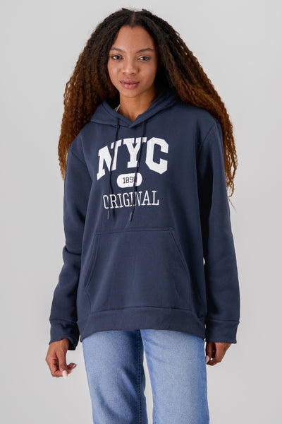 NYC Printed Hoodie HEATHER GRAY