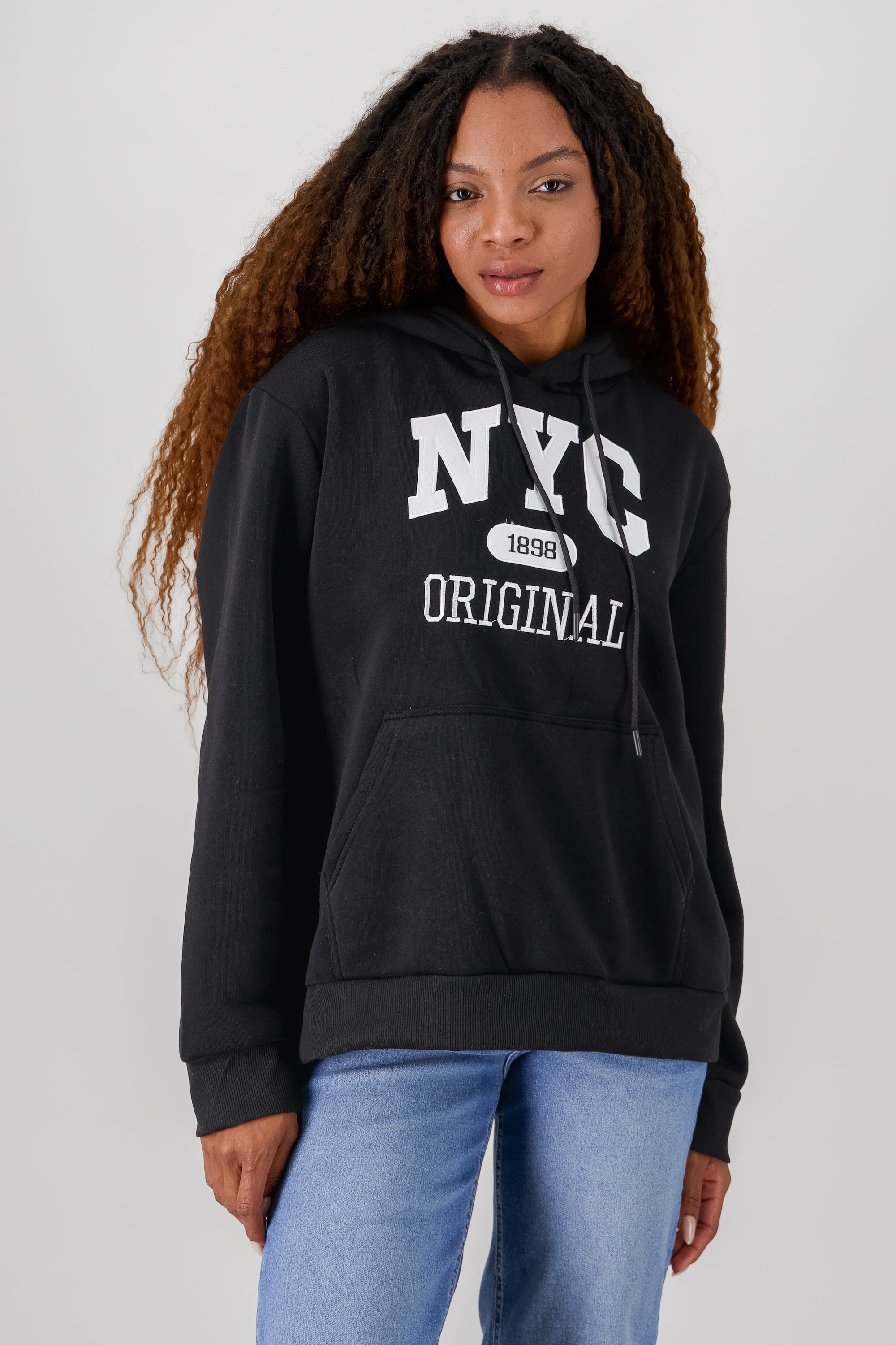 NYC Printed Hoodie BLACK