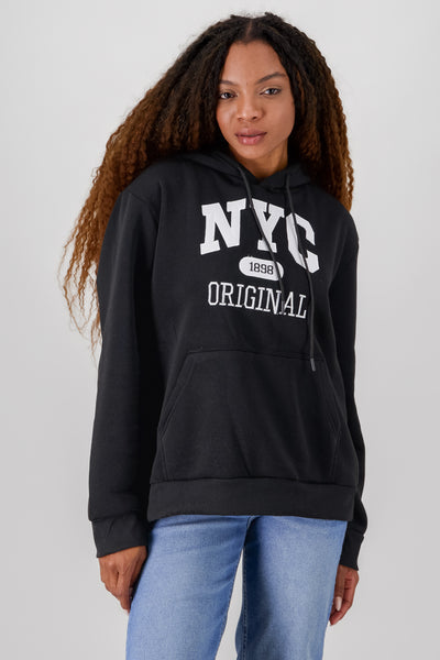 NYC Printed Hoodie HEATHER GRAY