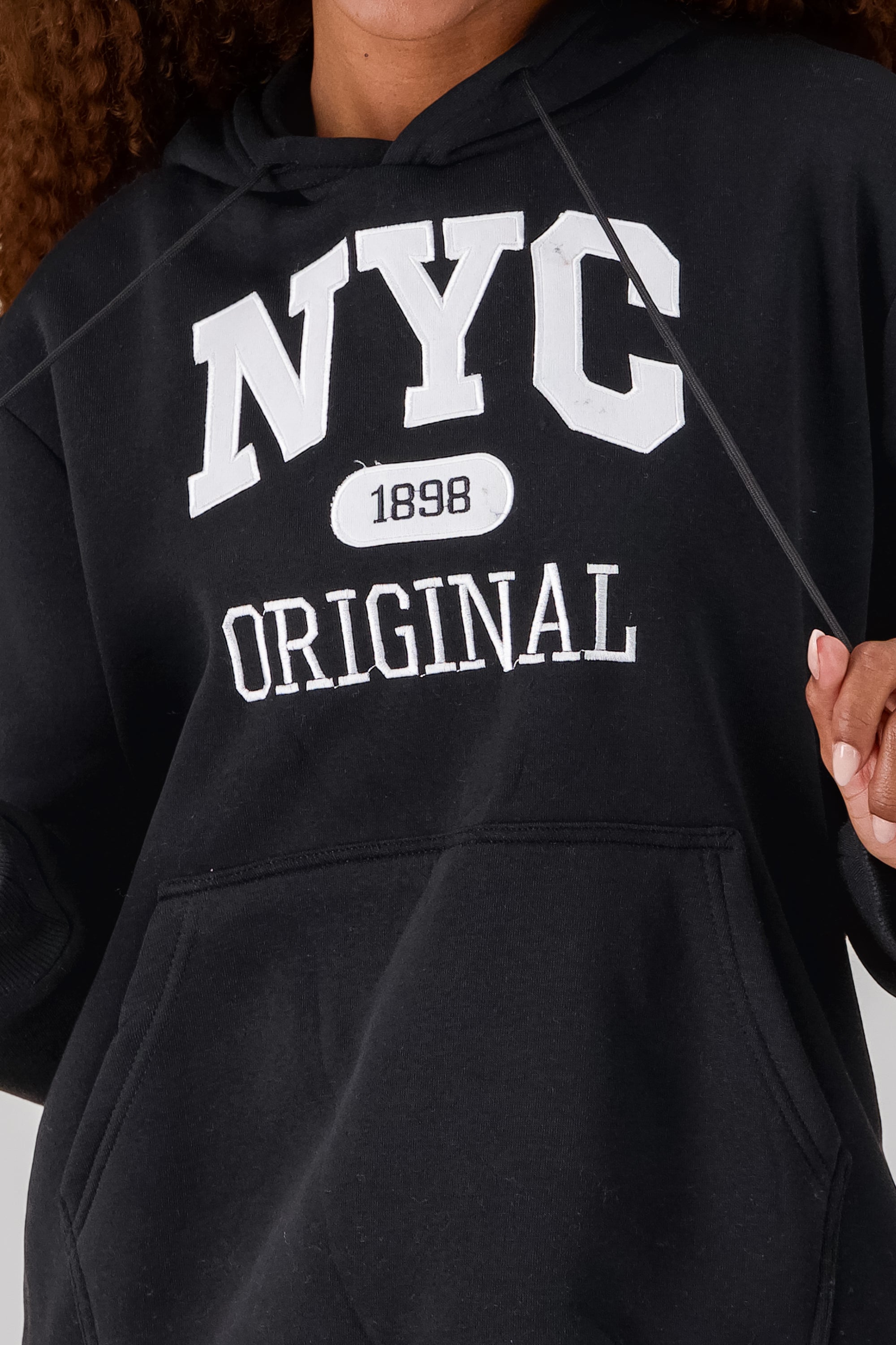 NYC Printed Hoodie BLACK